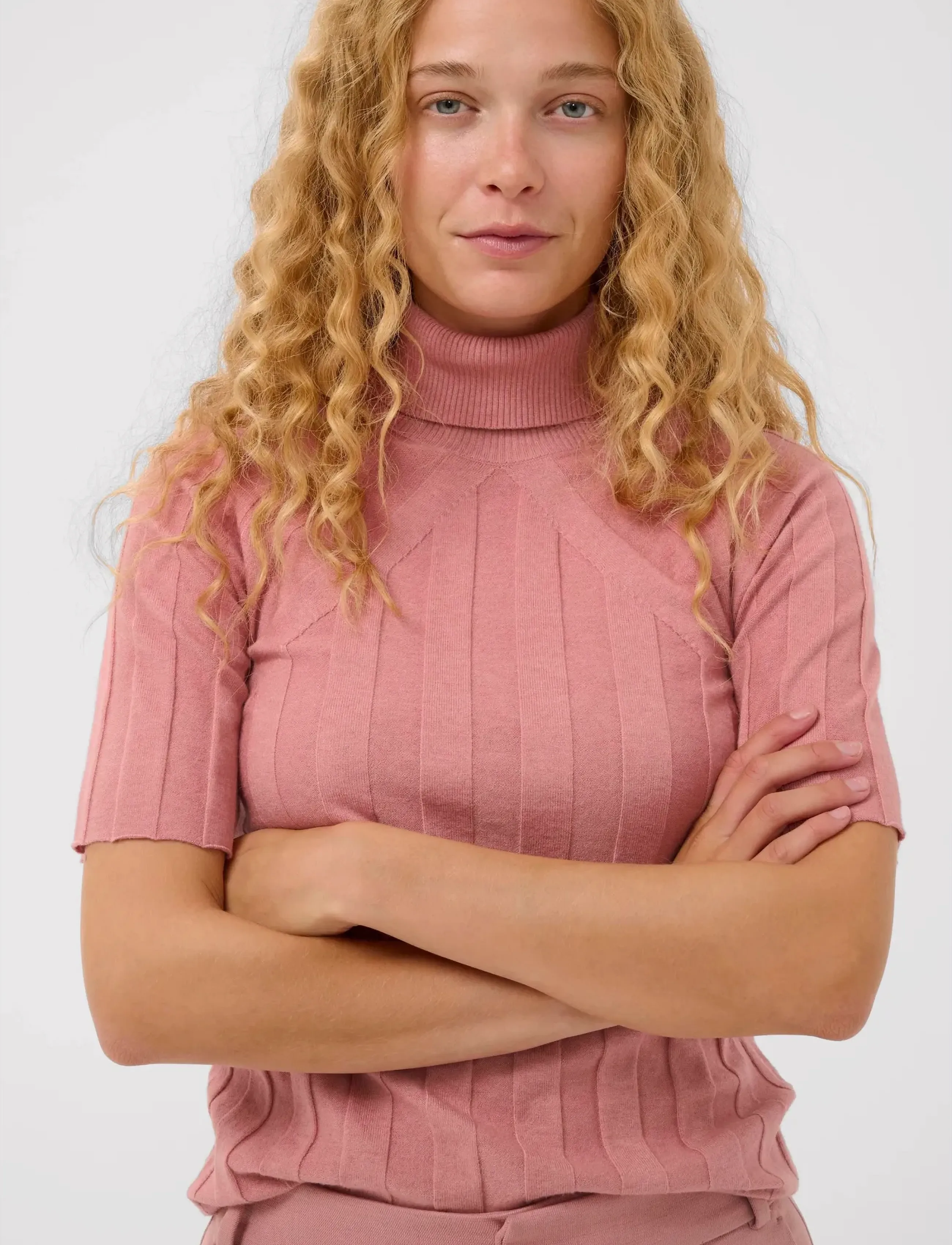 InWear - NIKOLAIW KELLSIE SS PULLOVER - rollkragenpullover - ash rose melange - 5
