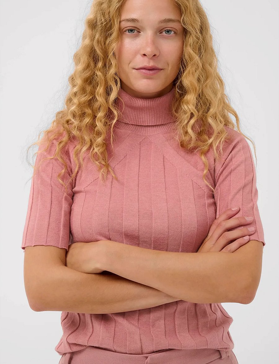 InWear - NIKOLAIW KELLSIE SS PULLOVER - rullekraver - ash rose melange - 5