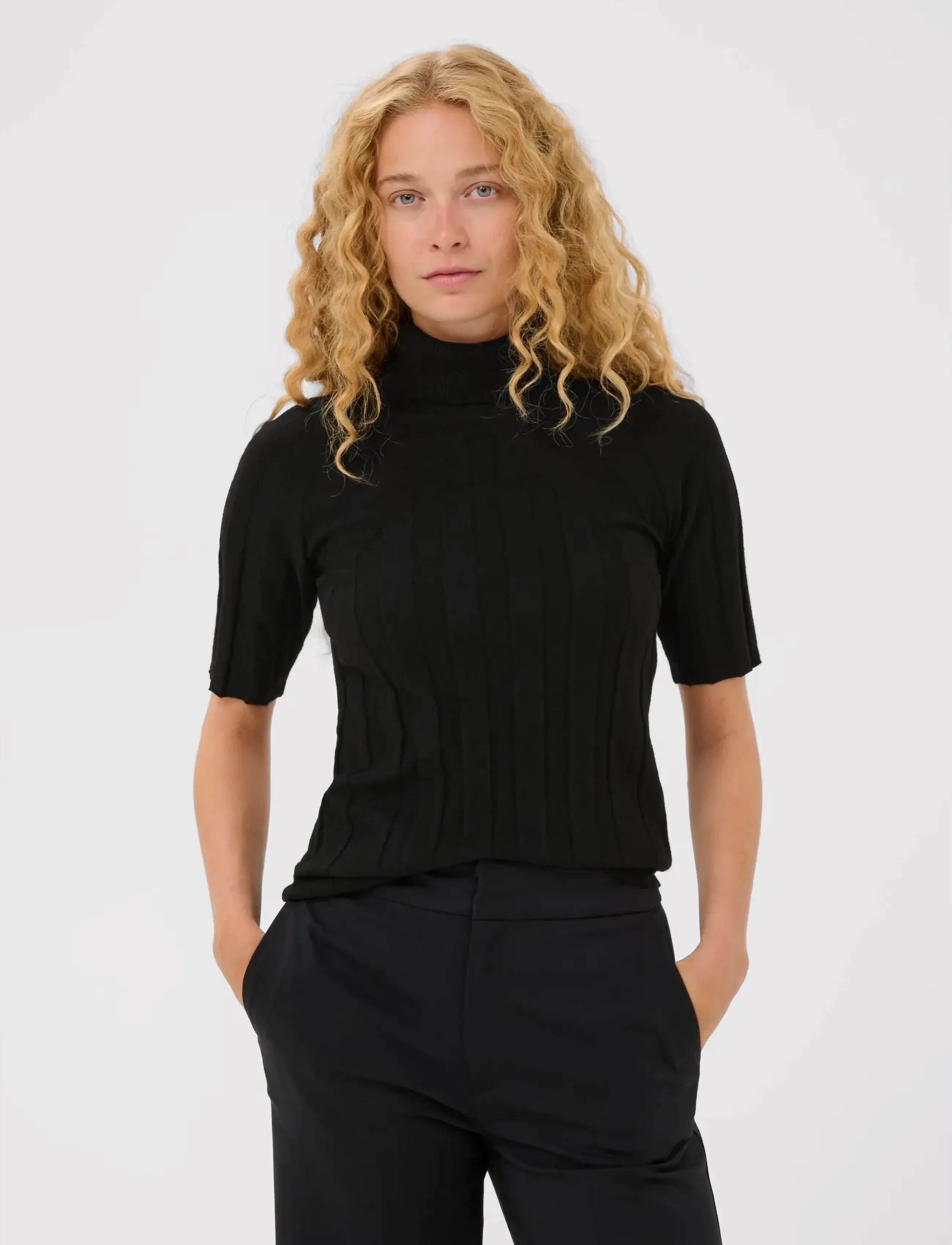 InWear NIKOLAIW KELLSIE SS PULLOVER - InWear - BLACK / black