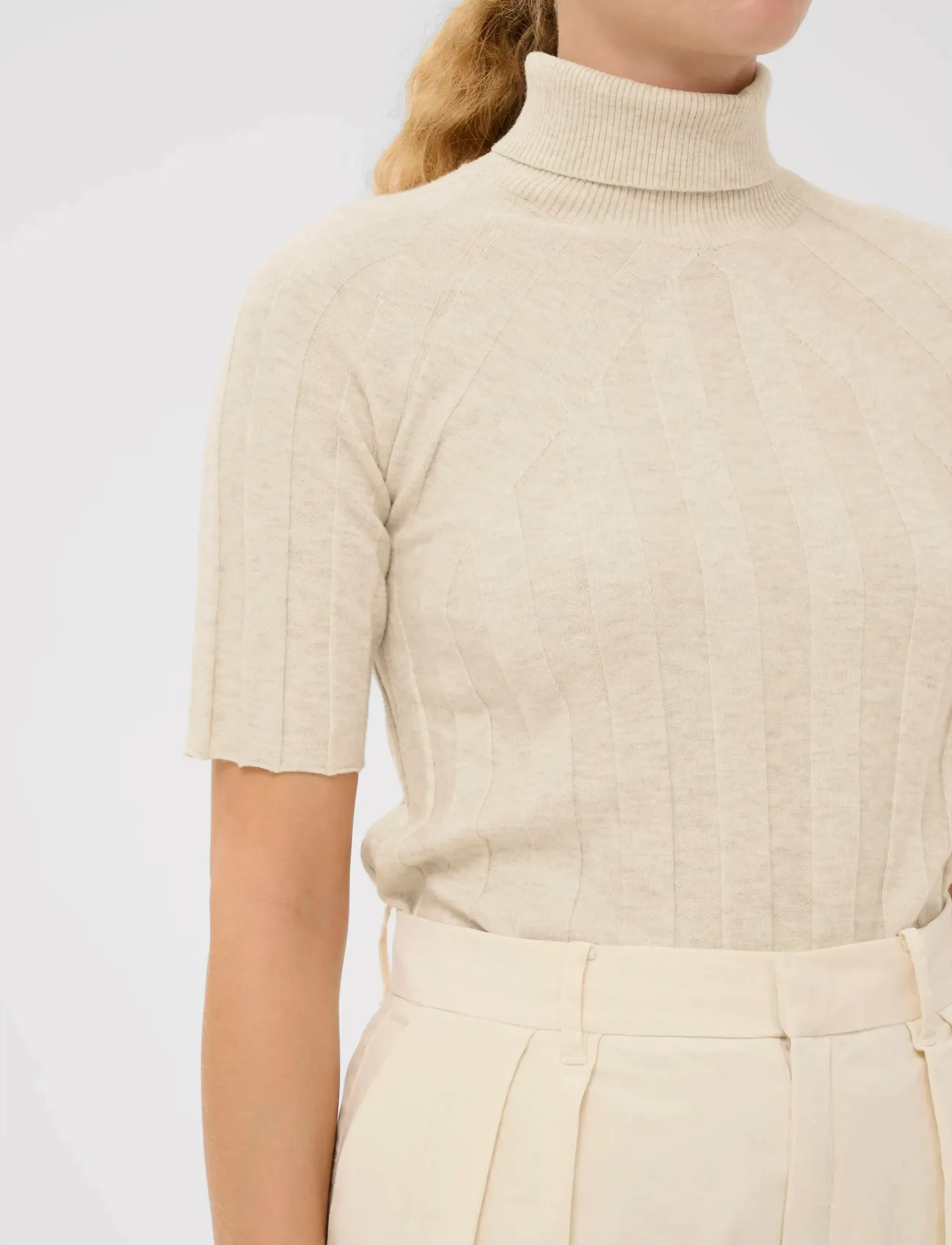 InWear - NIKOLAIW KELLSIE SS PULLOVER - cashmere - ecru - 5