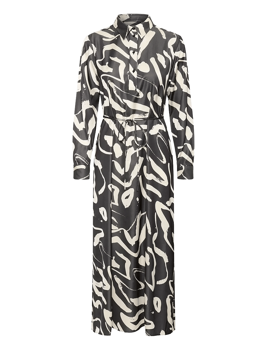 InWear - GAIAAIW DRESS - skjortekjoler - black art strokes 1 - 1