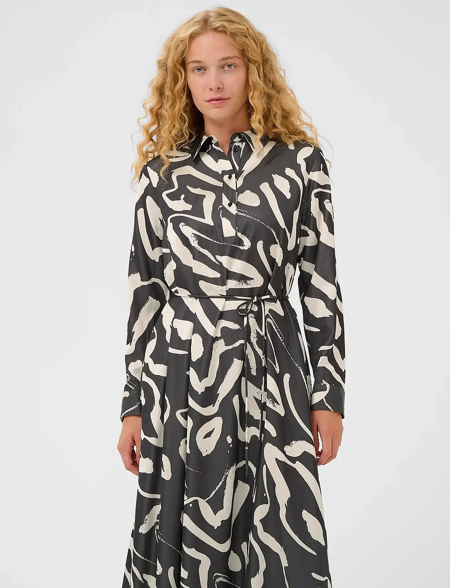 InWear - GAIAAIW DRESS - skjortekjoler - black art strokes 1 - 0