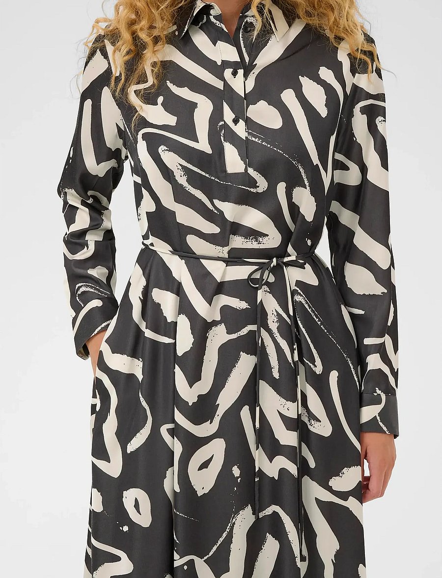 InWear - GAIAAIW DRESS - skjortekjoler - black art strokes 1 - 5