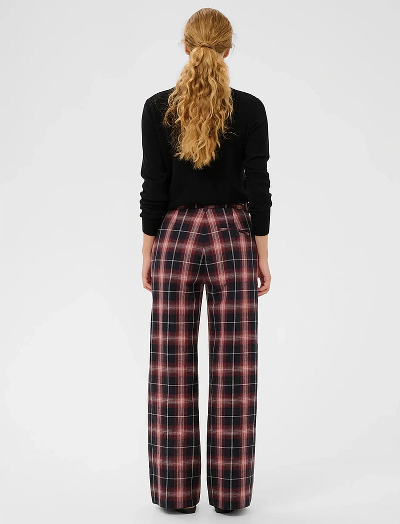 InWear - CALROSEIW PANT - wide leg trousers - light pink twill check - 4