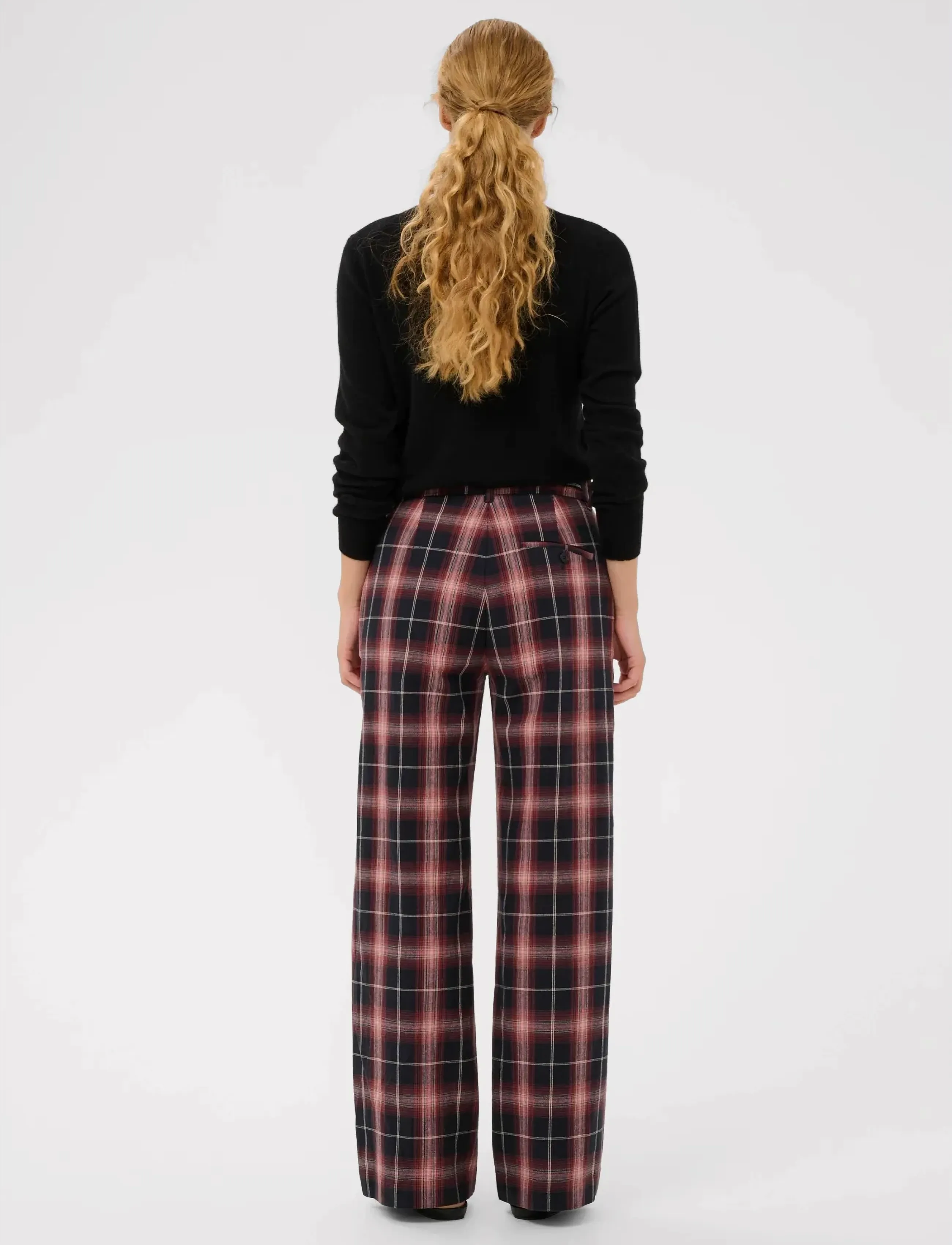 InWear - CALROSEIW PANT - vida byxor - light pink twill check - 4