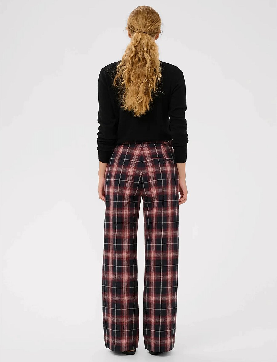 InWear - CALROSEIW PANT - hosen mit weitem bein - light pink twill check - 4