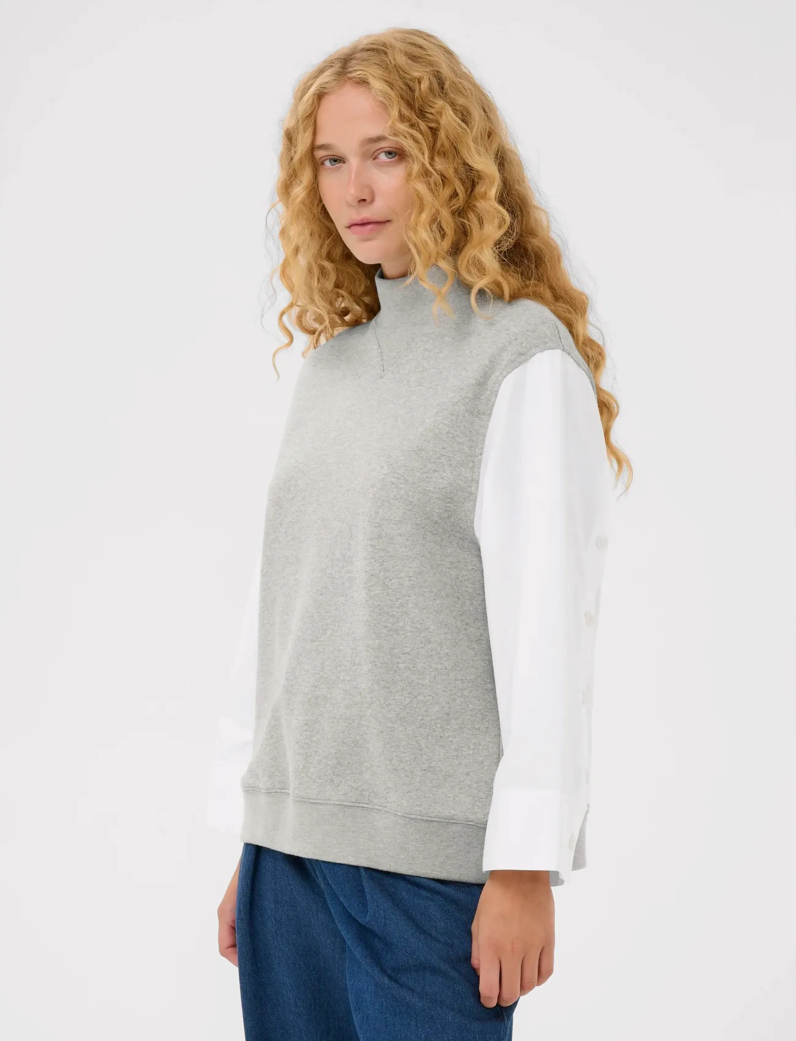 InWear CAPELLAIW SHIRT MIX - InWear - PURE WHITE / grey