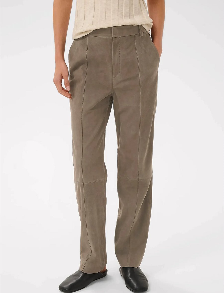 InWear - CARNIKAIW PANT - nahkpüksid - sandy grey - 0