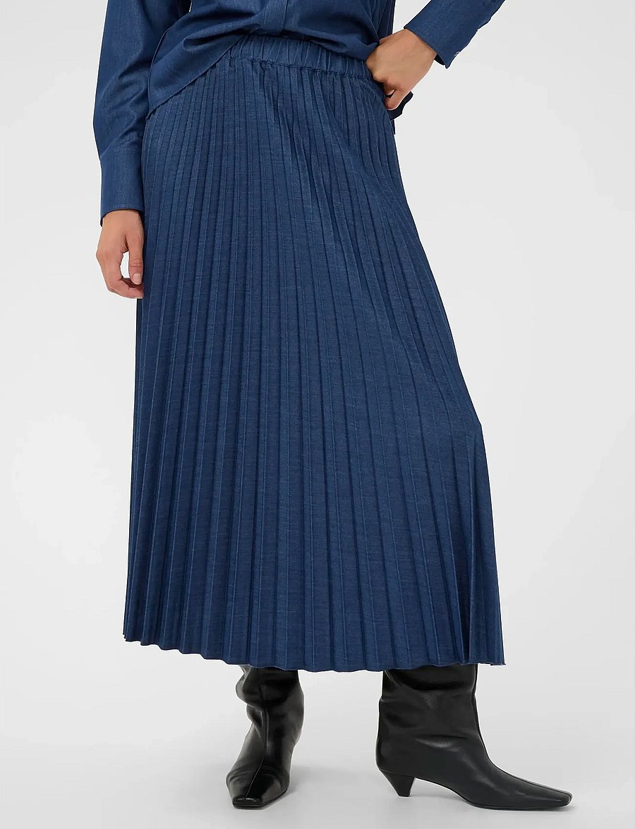 InWear - CHERRIEIW SKIRT - plisserede nederdele - dark denim - 0