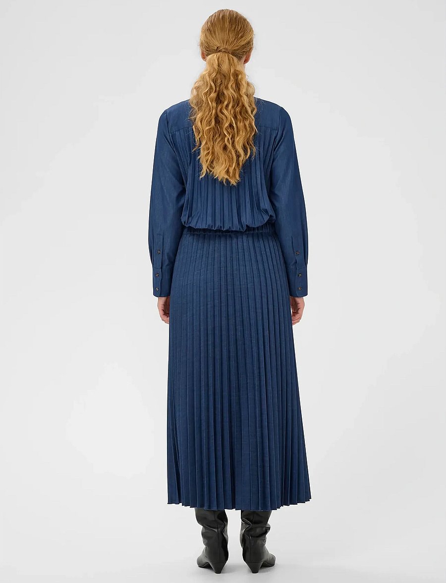 InWear - CHERRIEIW SKIRT - plisserede nederdele - dark denim - 4