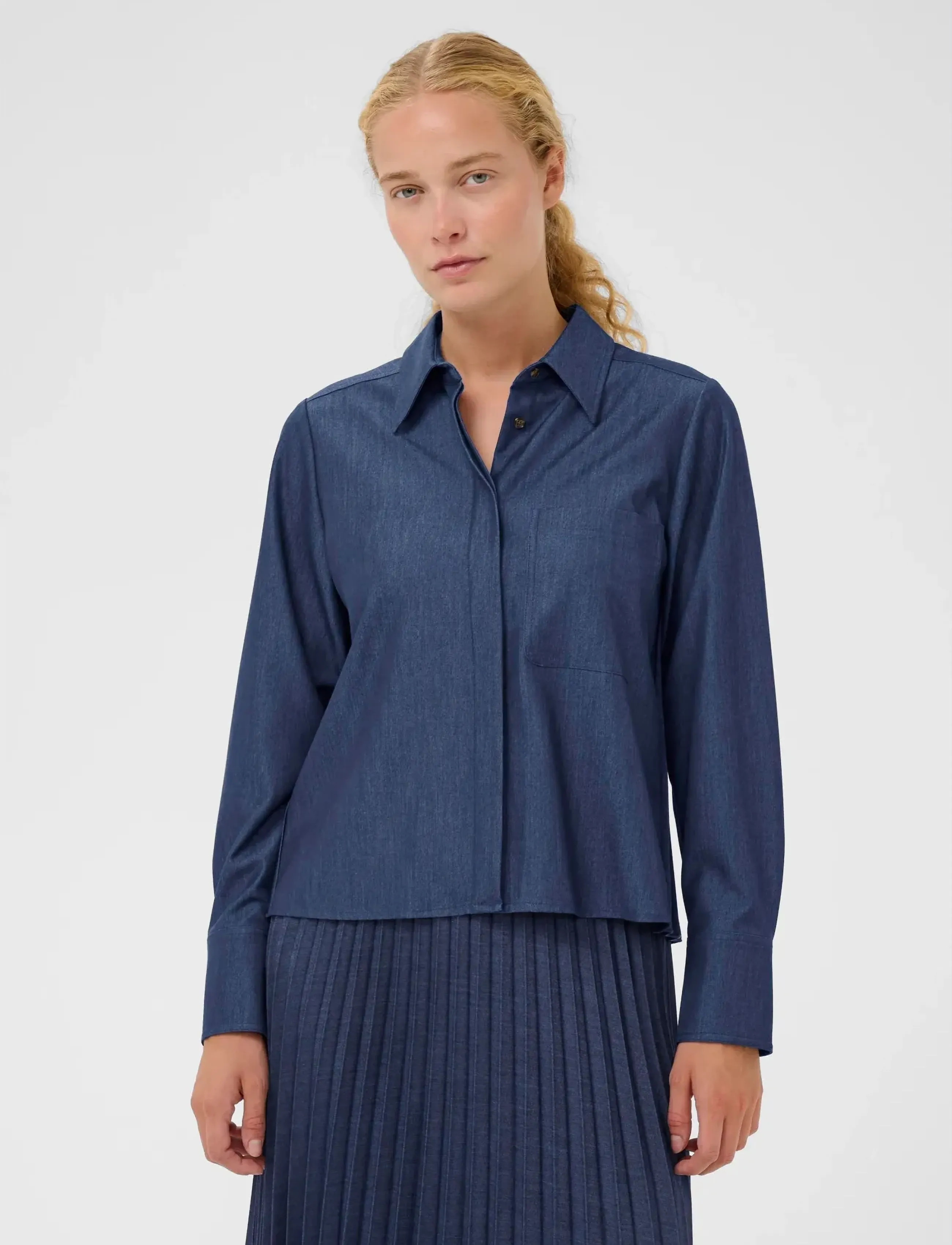 InWear - CHERRIEIW SHIRT - pikkade varrukatega särgid - dark denim - 0