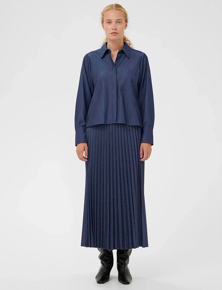 InWear - CHERRIEIW SHIRT - pikkade varrukatega särgid - dark denim - 3