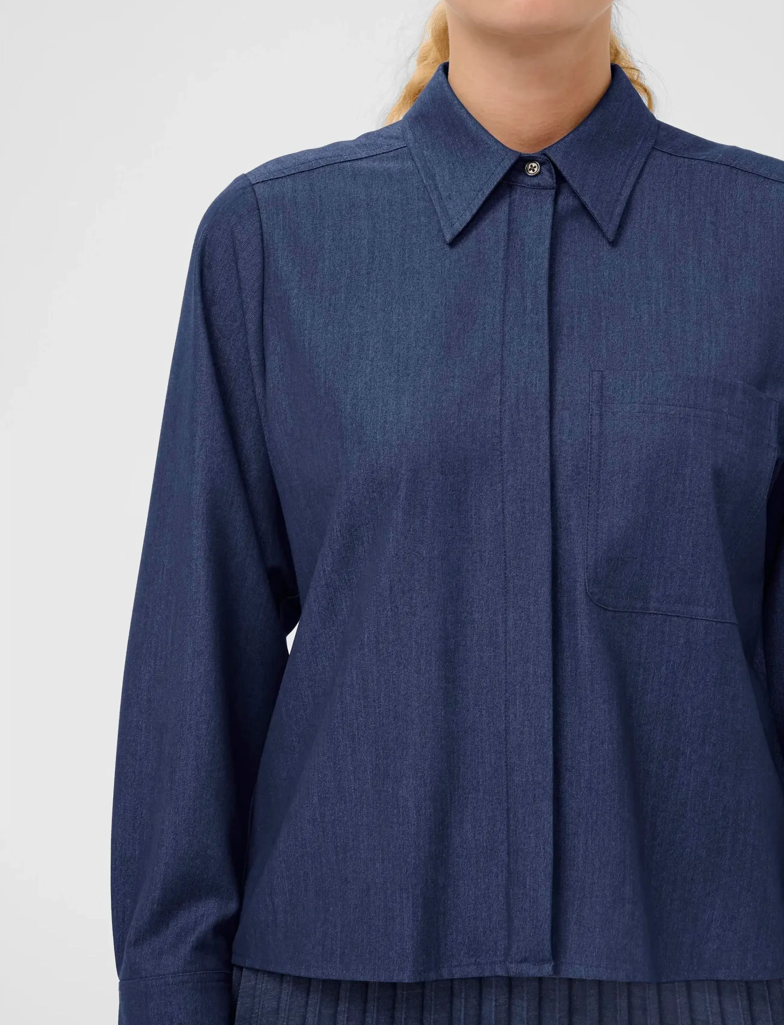 InWear - CHERRIEIW SHIRT - pikkade varrukatega särgid - dark denim - 5