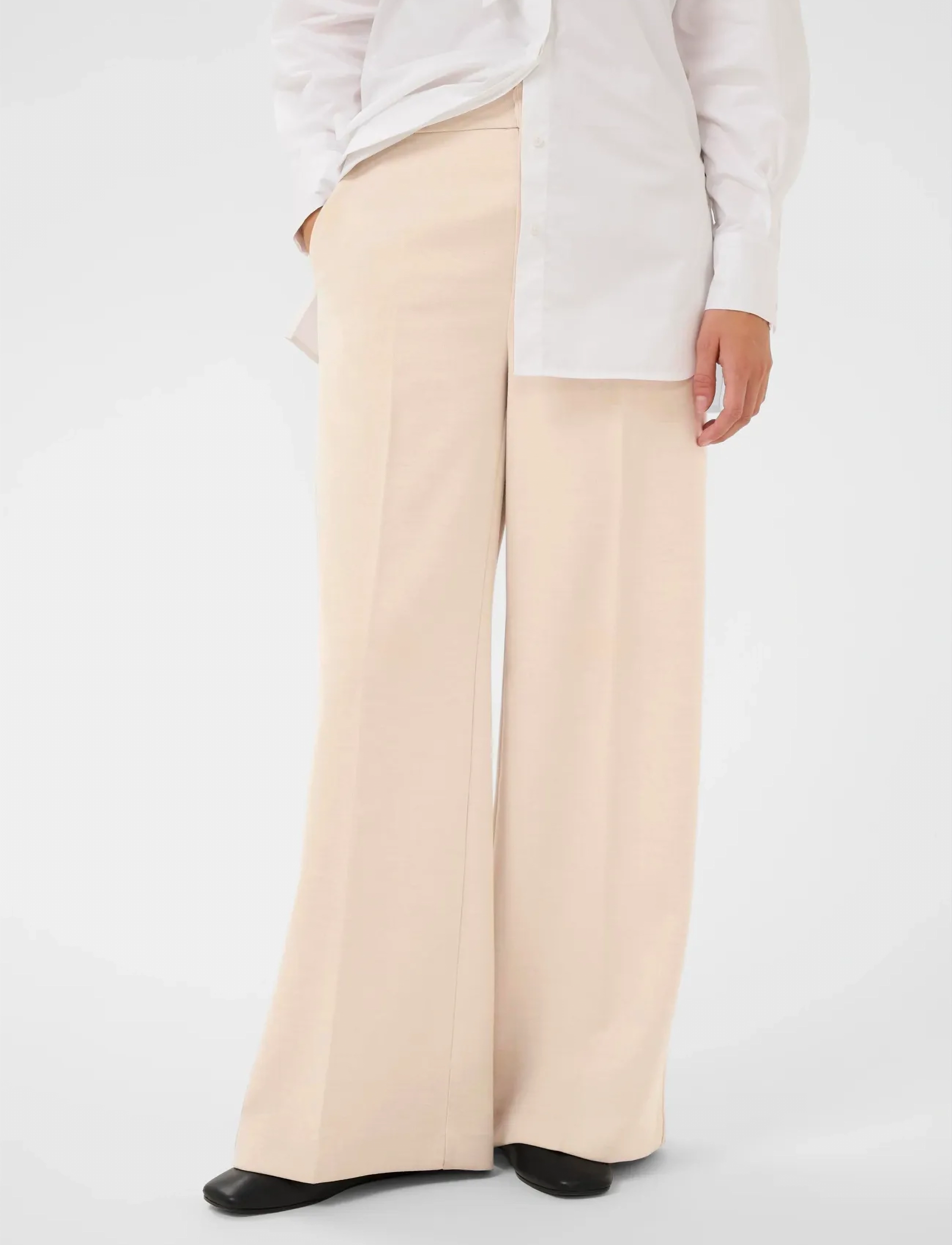 InWear HOLLYNIW PANT - Hosen mit weitem Bein - ECRU / cream