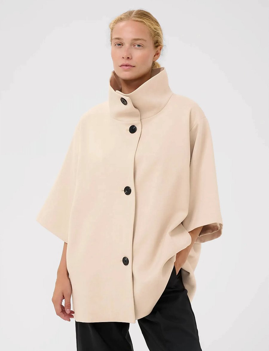 InWear - HOLLYNIW CAPE JACKET - light coats - ecru - 3