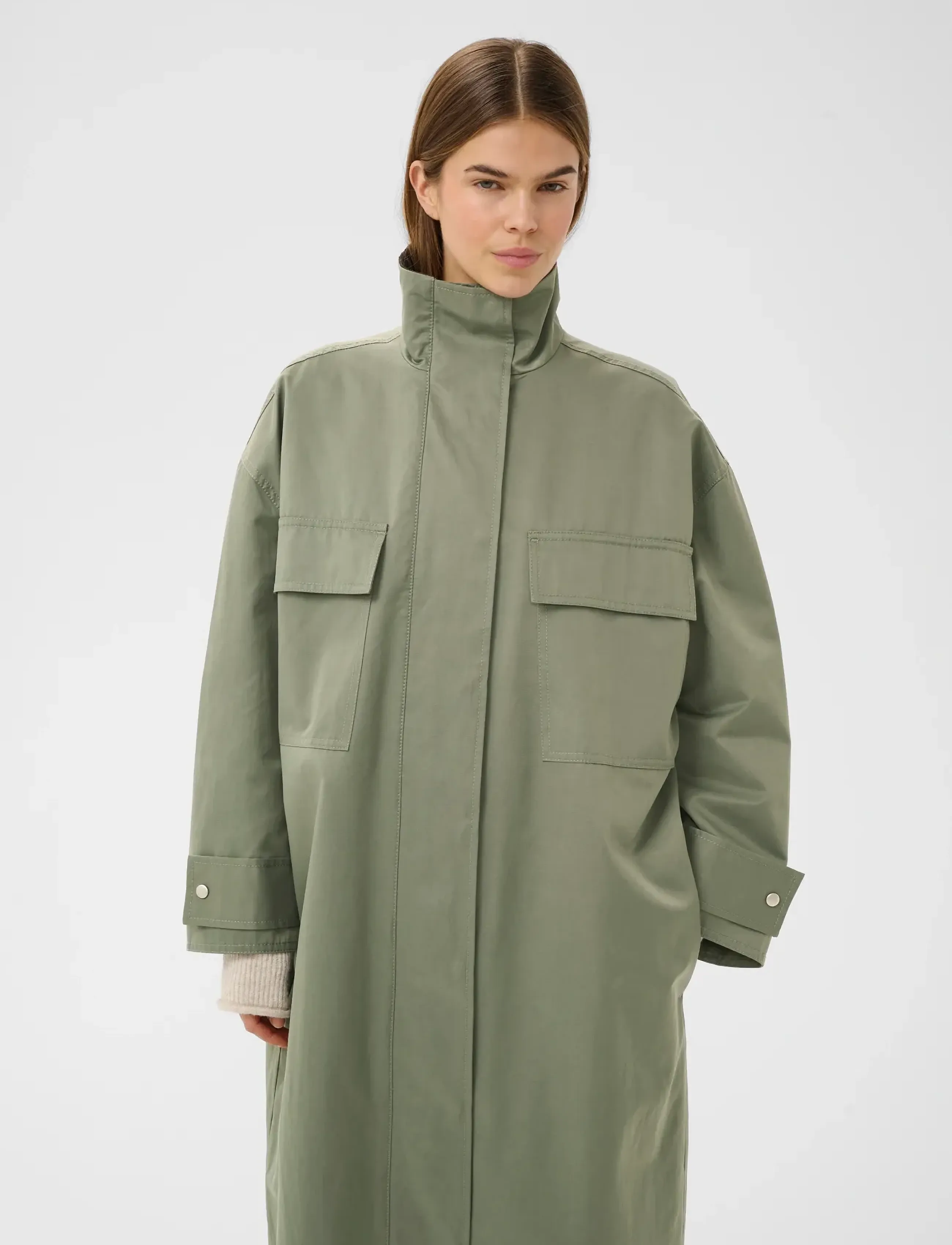 InWear GRACELYNNIW COAT - Pitkät takit - MULLED BASIL / khaki/green