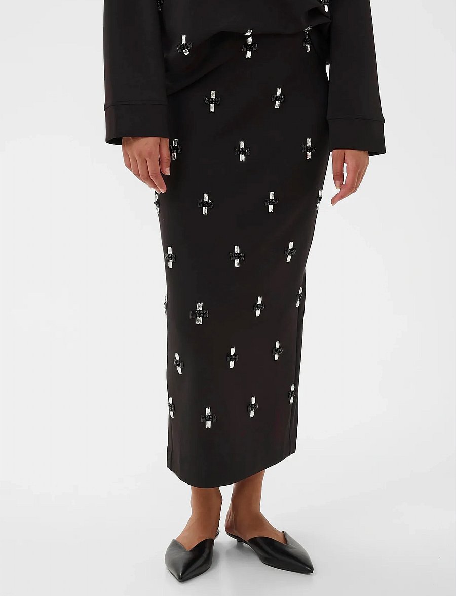 InWear - AIDAIW DECO SKIRT - midiseelikud - black - 0