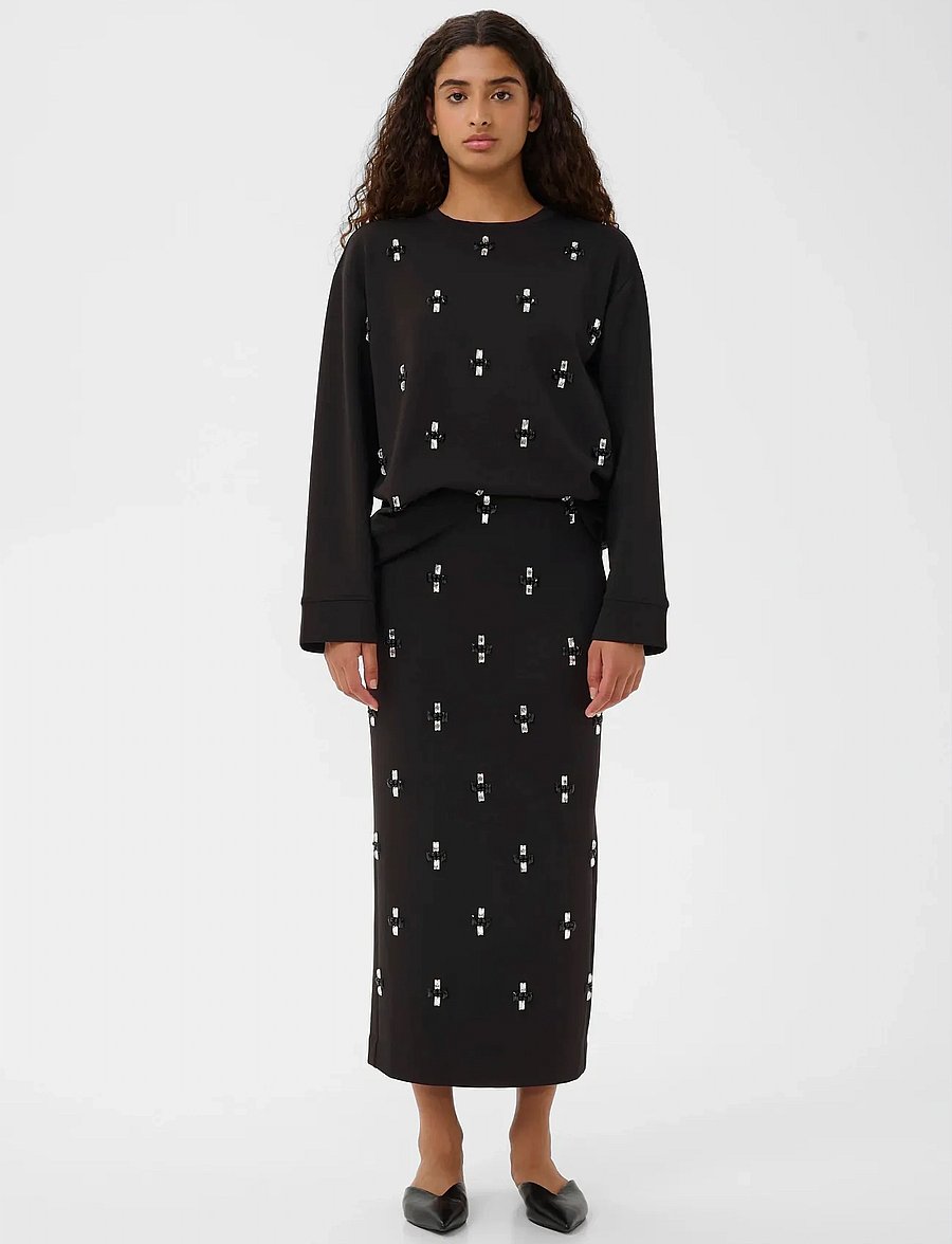 InWear - AIDAIW DECO SKIRT - midiseelikud - black - 3