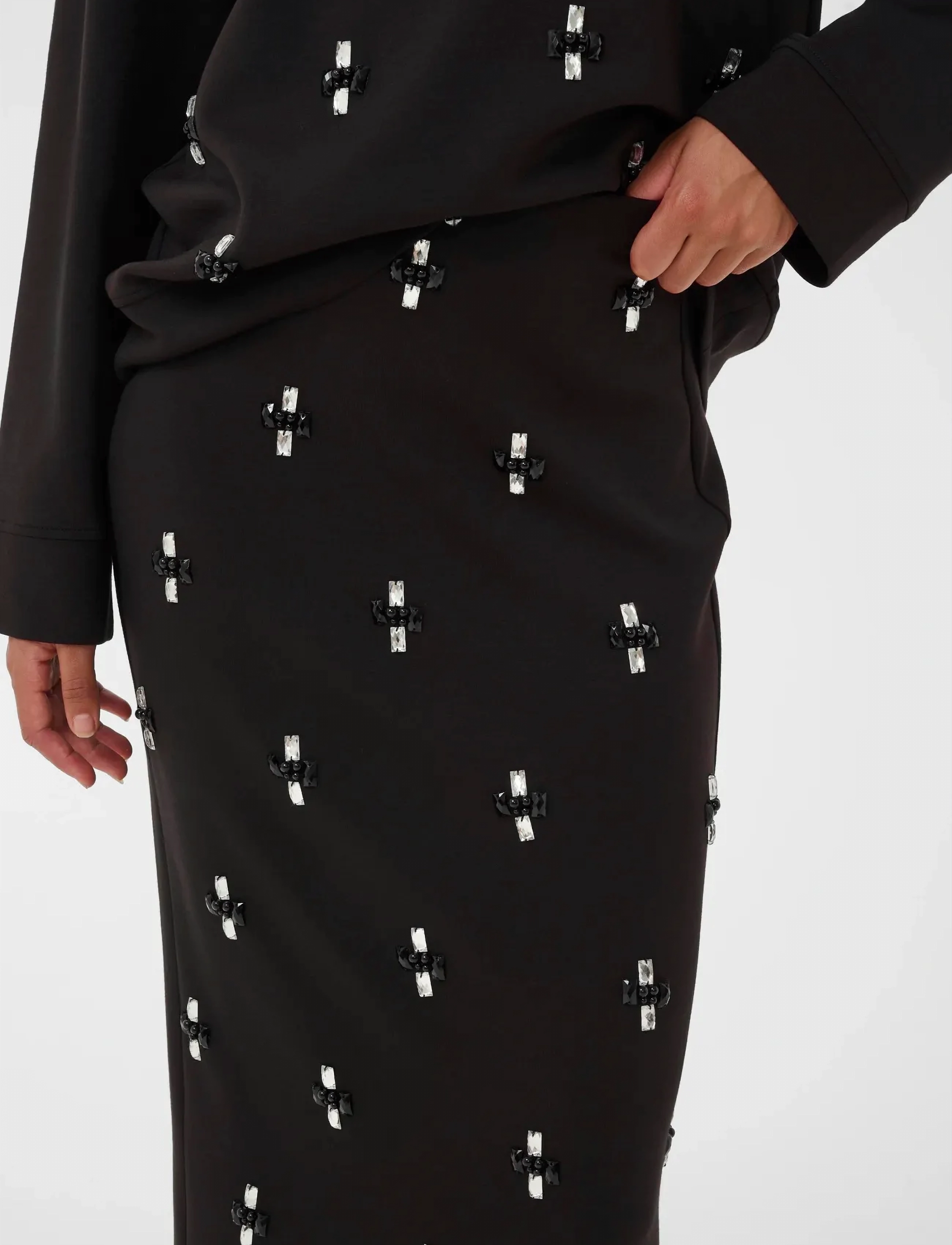 InWear - AIDAIW DECO SKIRT - midi nederdele - black - 5