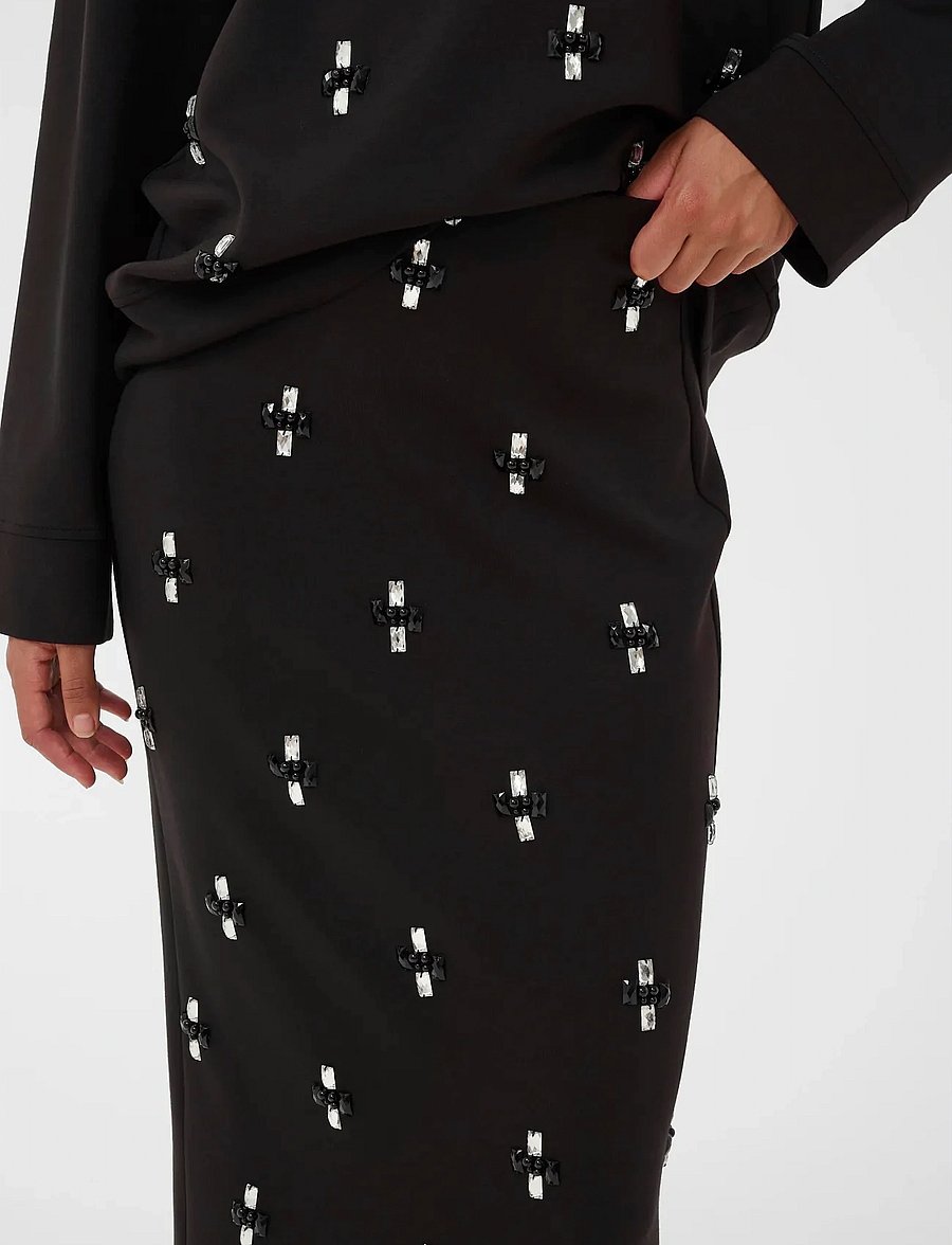 InWear - AIDAIW DECO SKIRT - midiseelikud - black - 5