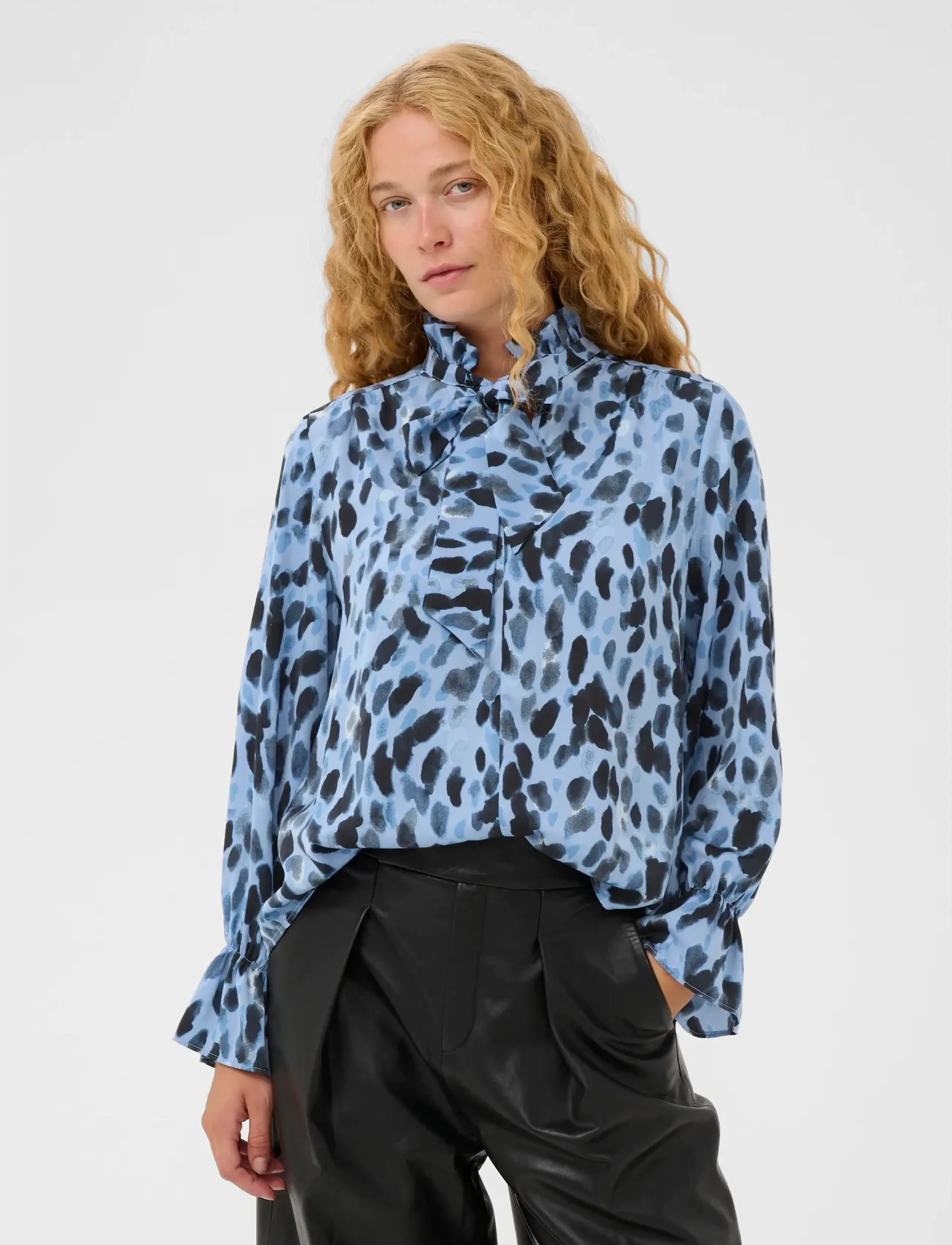 InWear GRACIEIW PRINTED BLOUSE - InWear - BLUE PAINTED DOT / blue