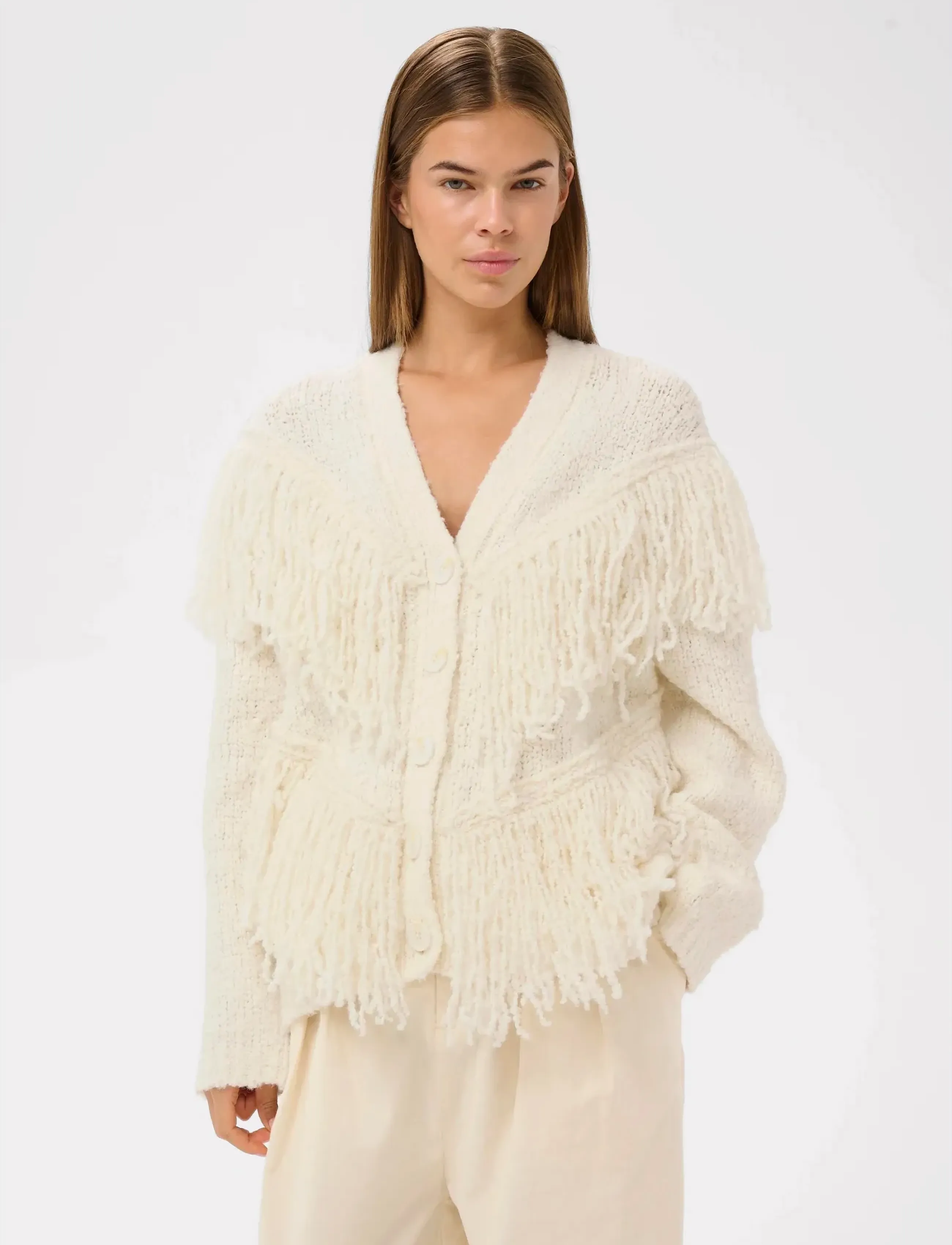 InWear Nefeliiw Cardigan, L, Cream, Strik > Cardigans, Dame