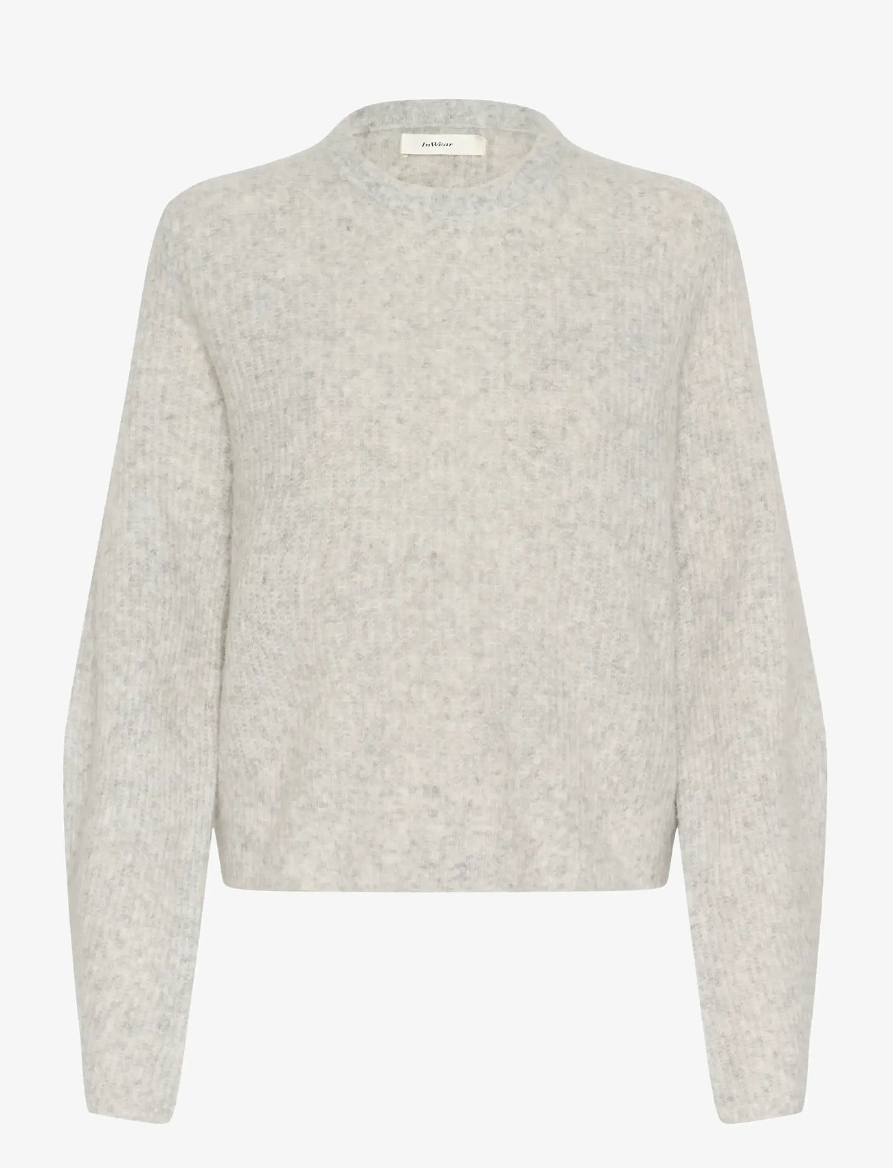 InWear - NIASIW PULLOVER - striktrøjer - new light grey melange - 1