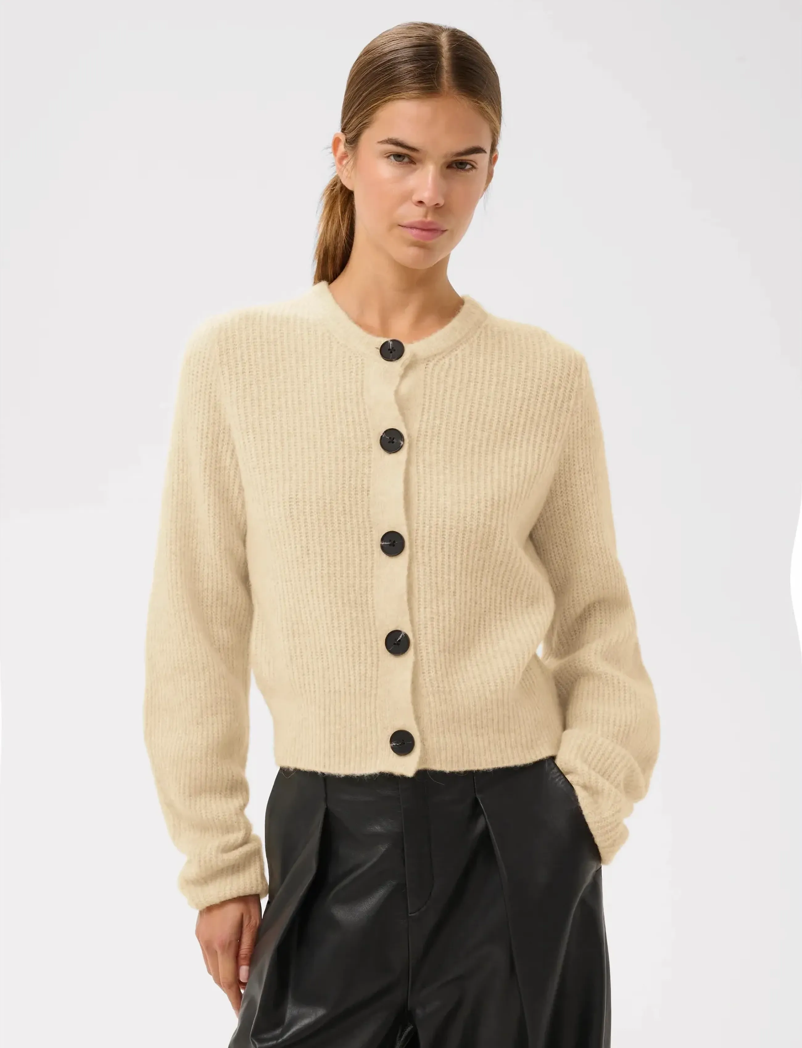 InWear Niasiw Cardigan, S, Cream, Strik > Cardigans, Dame