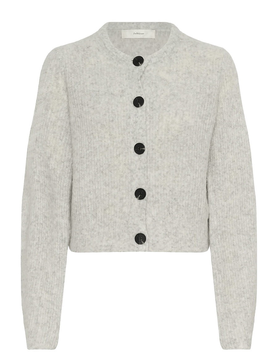 InWear - NIASIW CARDIGAN - cardigans - new light grey melange - 1