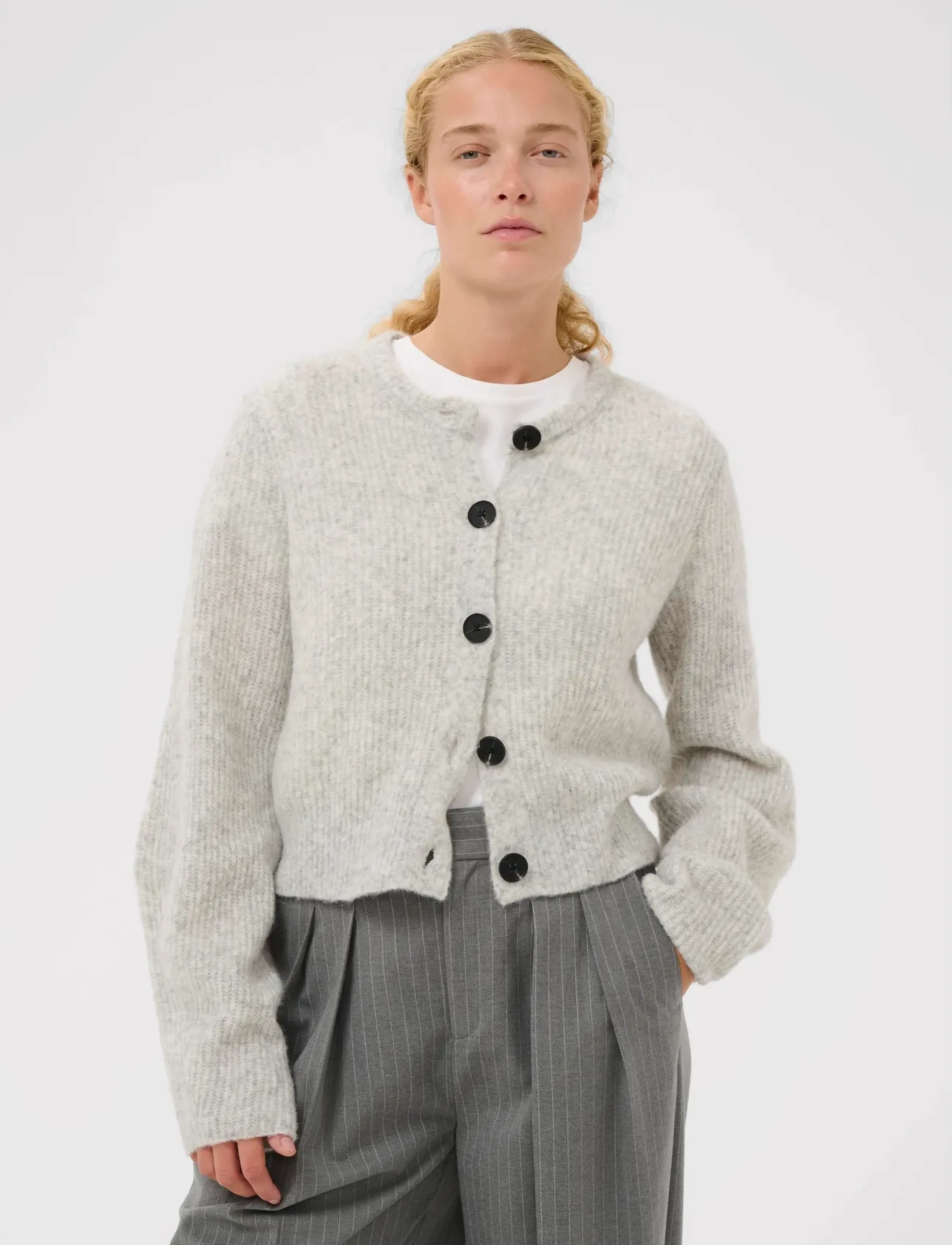 InWear Niasiw Cardigan, M, Knitwear, Grau - Cardigans, Frauen