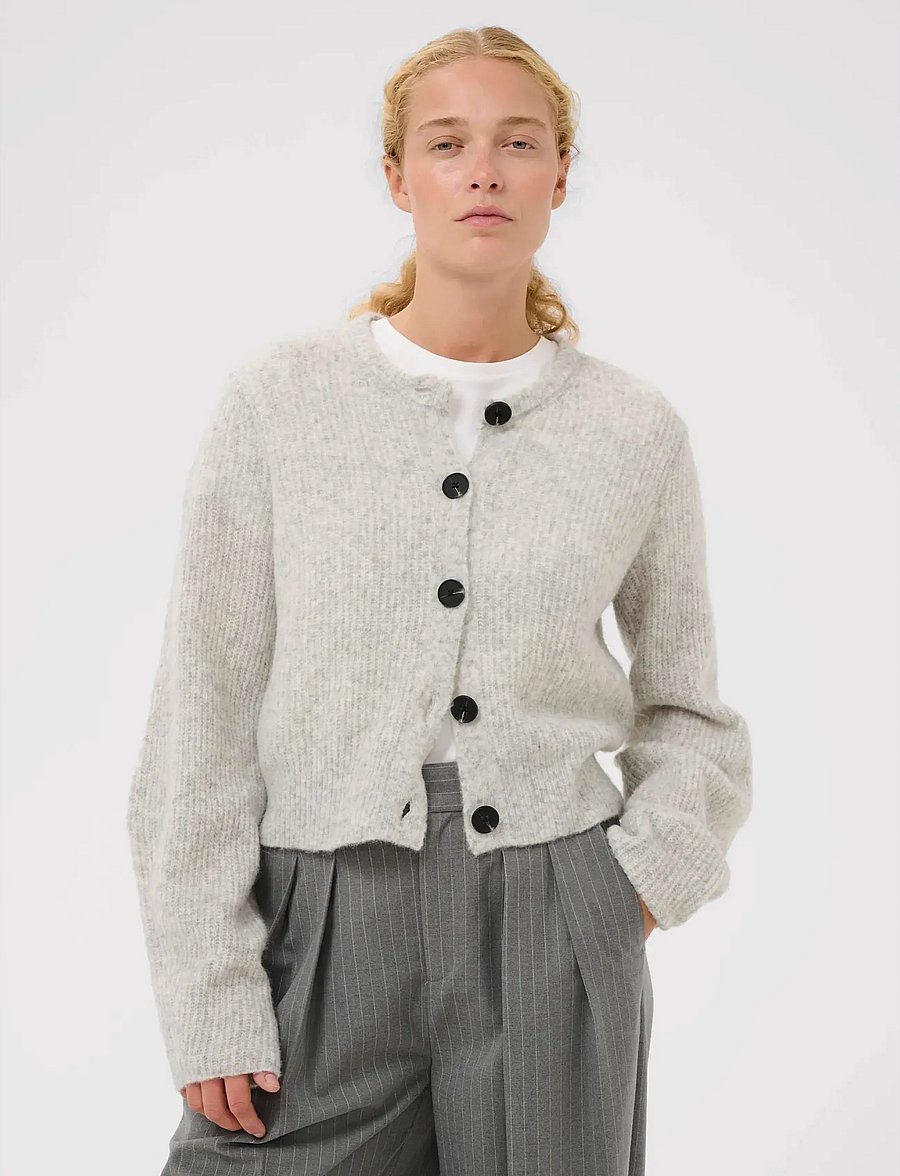 InWear - NIASIW CARDIGAN - cardigans - new light grey melange - 0