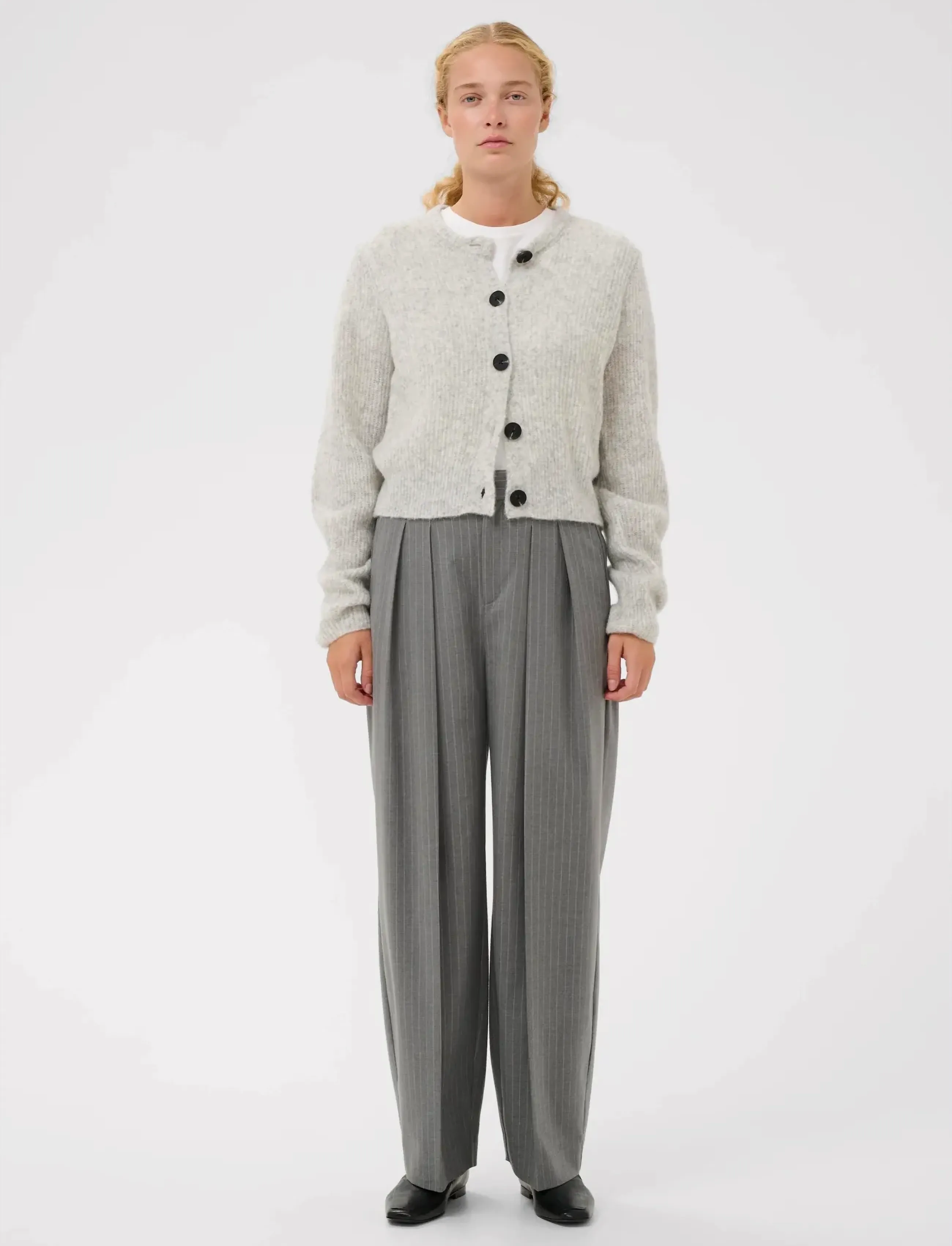 InWear - NIASIW CARDIGAN - cardigans - new light grey melange - 3