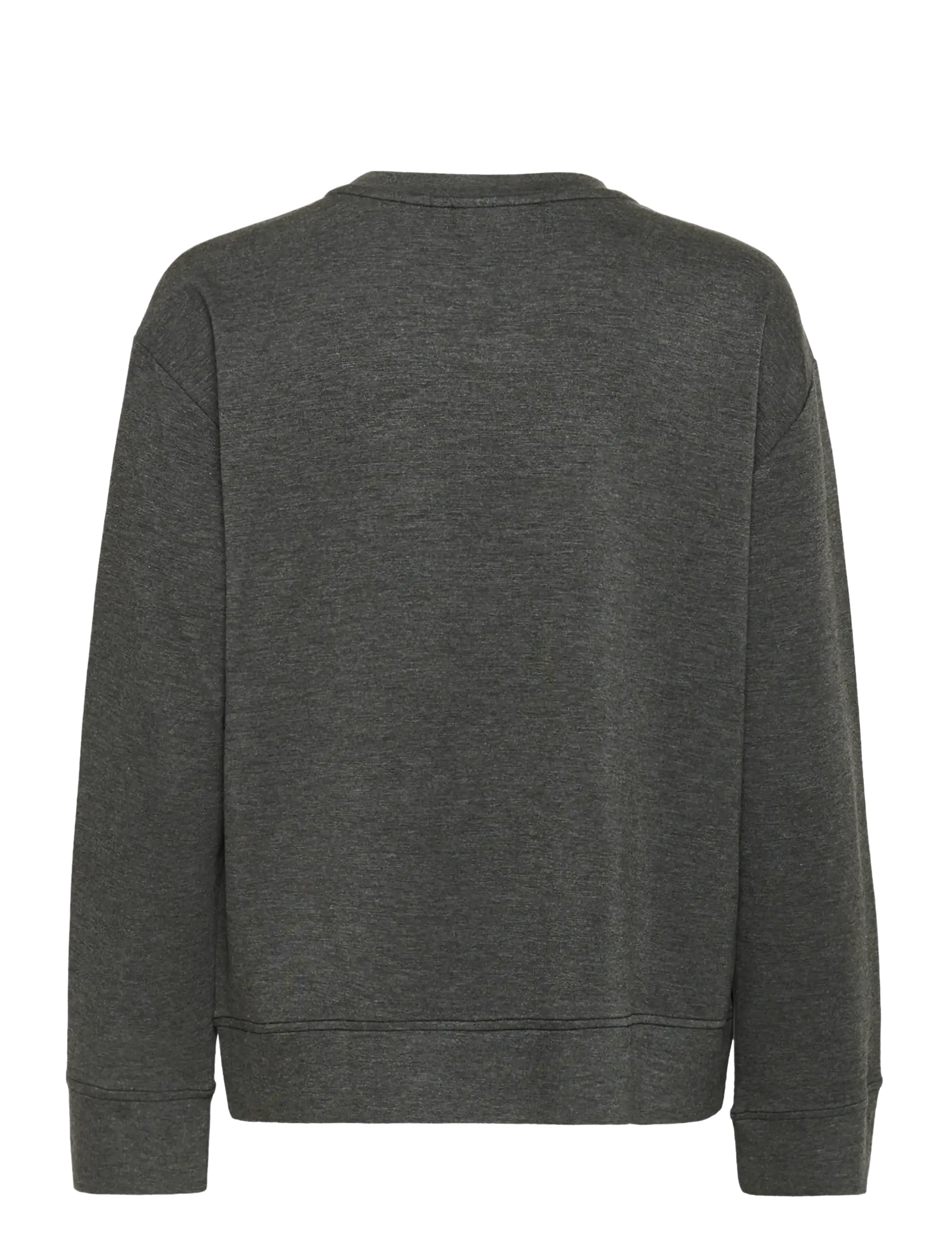 InWear - KINCENTIW MELANGE DECO BLOUSE - langærmede bluser - dark grey melange - 2