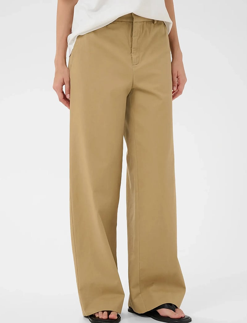InWear - DIAZIW WIDE PANTS - wide leg trousers - latte - 0