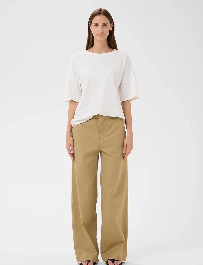 InWear - DIAZIW WIDE PANTS - wide leg trousers - latte - 3