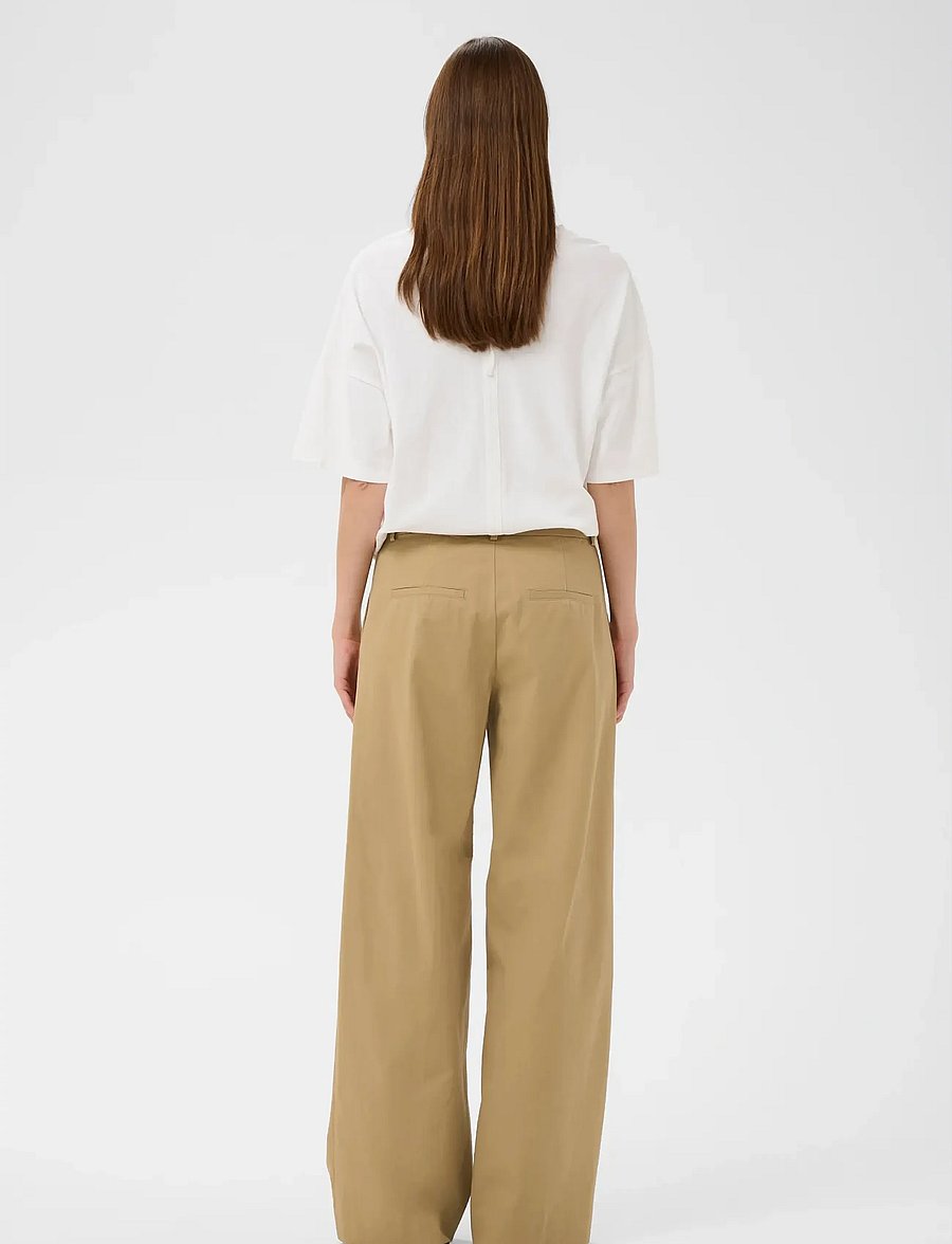 InWear - DIAZIW WIDE PANTS - vida byxor - latte - 4