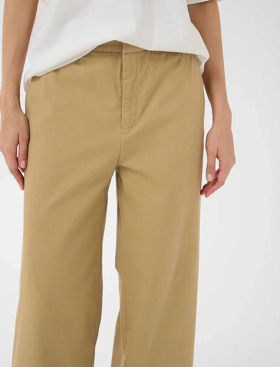 InWear - DIAZIW WIDE PANTS - vida byxor - latte - 5