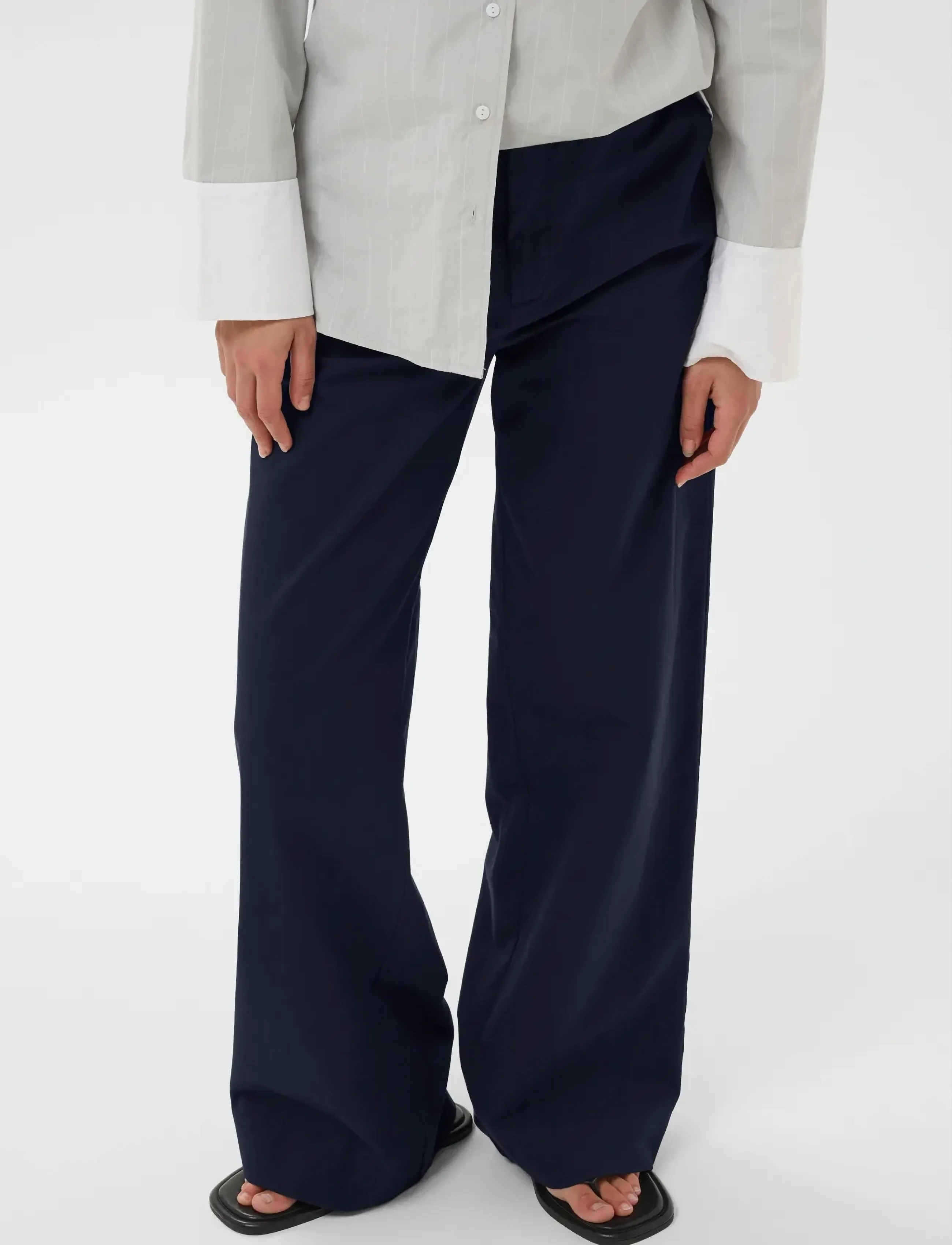 InWear DIAZIW WIDE PANTS - InWear - MIDNIGHT MAGIC / navy