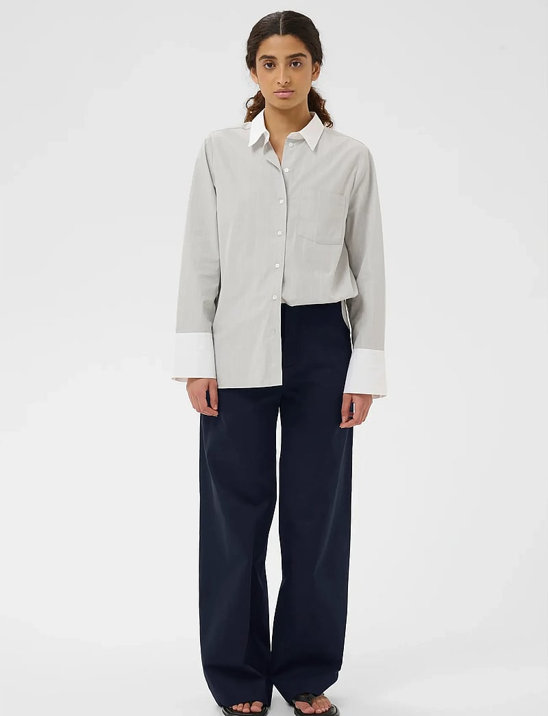 InWear - DIAZIW WIDE PANTS - wide leg trousers - midnight magic - 3