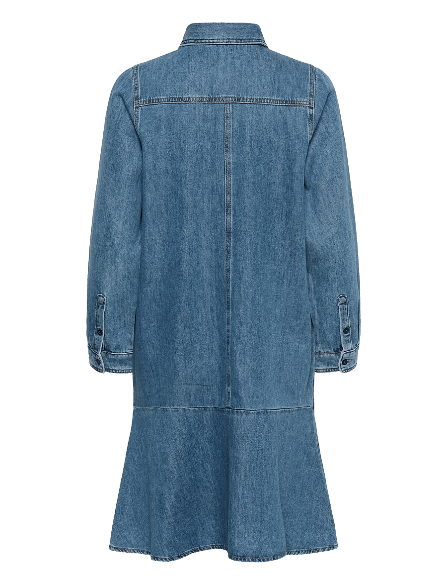 InWear - DOPHINAIW DRESS - skjortekjoler - washed medium blue denim - 2
