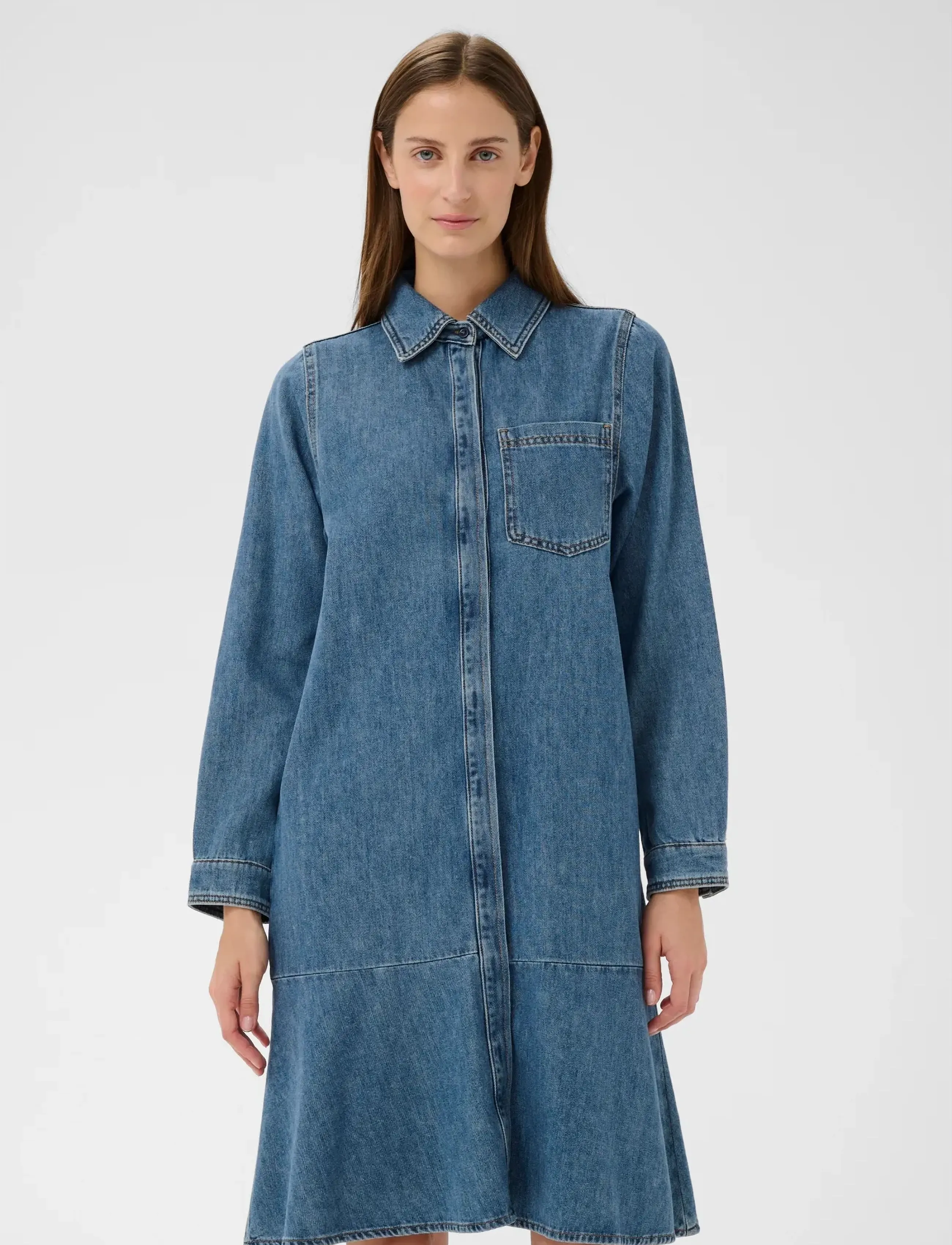 InWear DOPHINAIW DRESS - Officewear - WASHED MEDIUM BLUE DENIM / blue