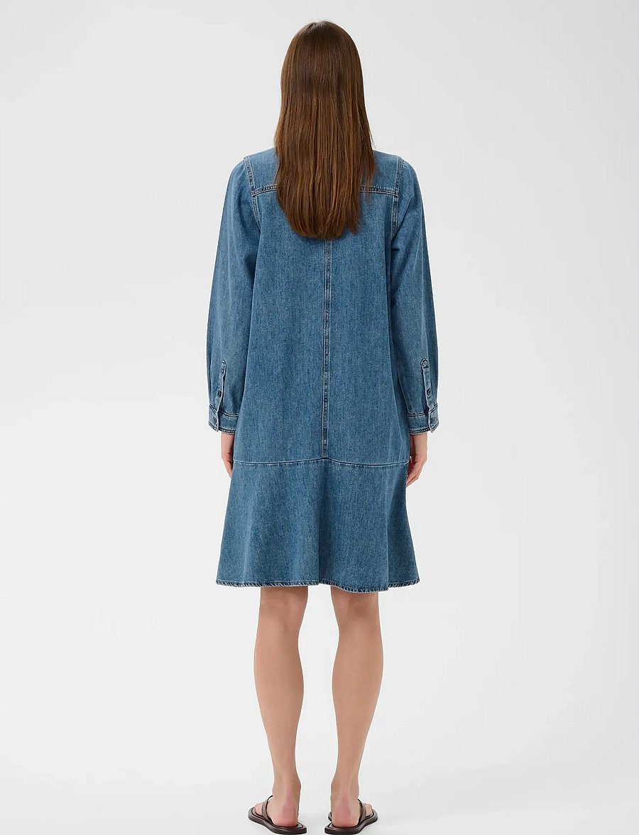 InWear - DOPHINAIW DRESS - skjortekjoler - washed medium blue denim - 4