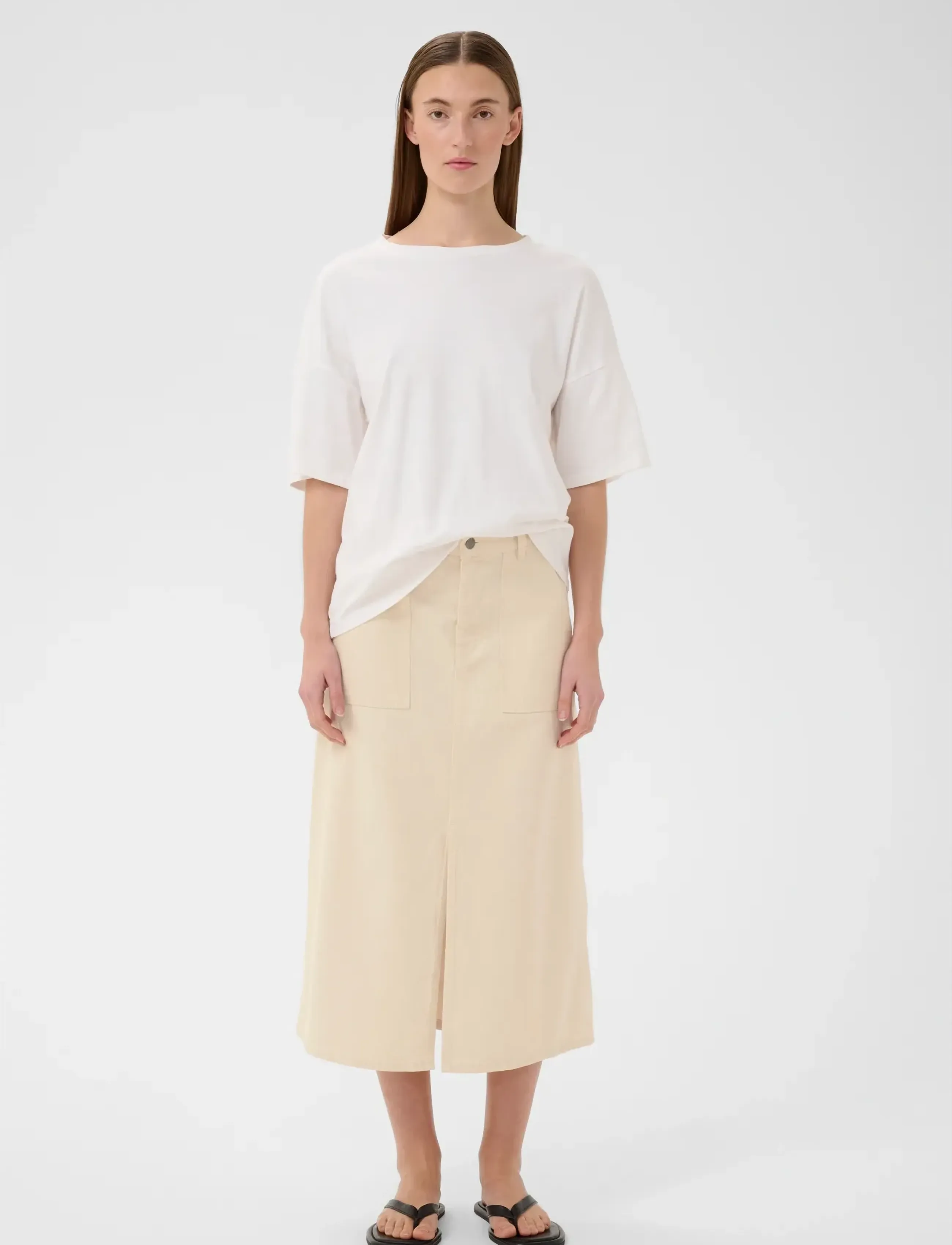 InWear - DILYSIW SKIRT - denim skirts - ecru melange - 3