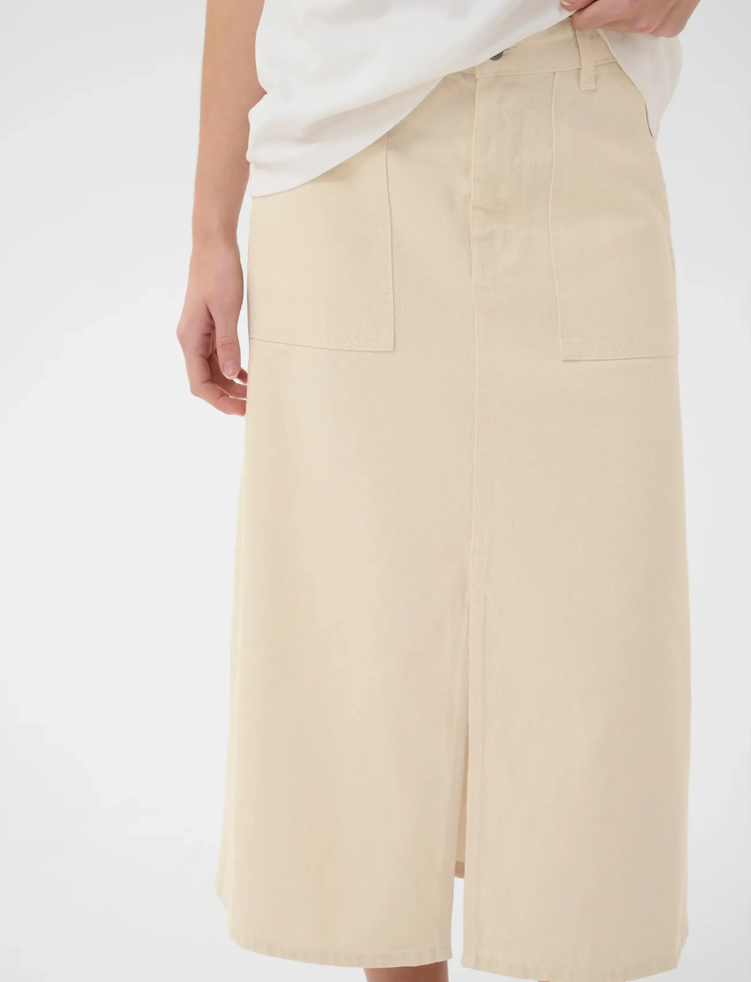 InWear - DILYSIW SKIRT - denim skirts - ecru melange - 5