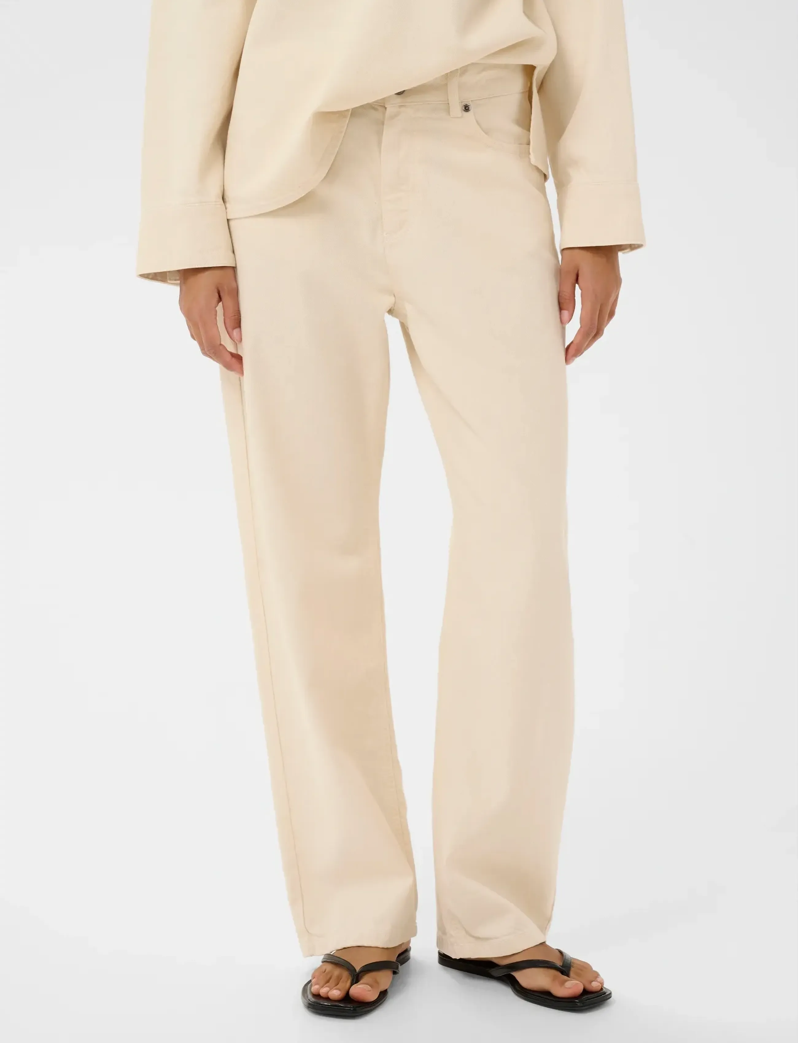 InWear DILYSIW JEANS - Mom-lõikega teksad - ECRU MELANGE / cream