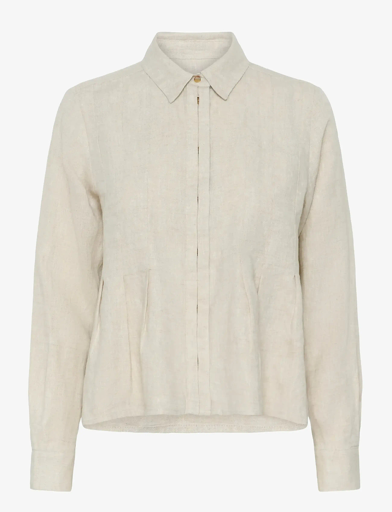 InWear DILANAIW PLEATED SHIRT - Kläder - ECRU MELANGE / beige
