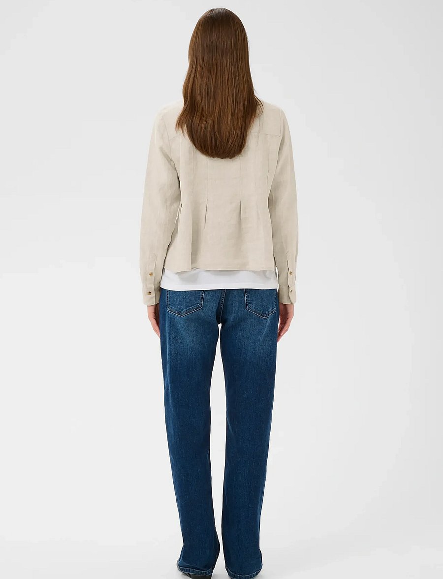 InWear - DILANAIW PLEATED SHIRT - lininiai marškiniai - ecru melange - 4