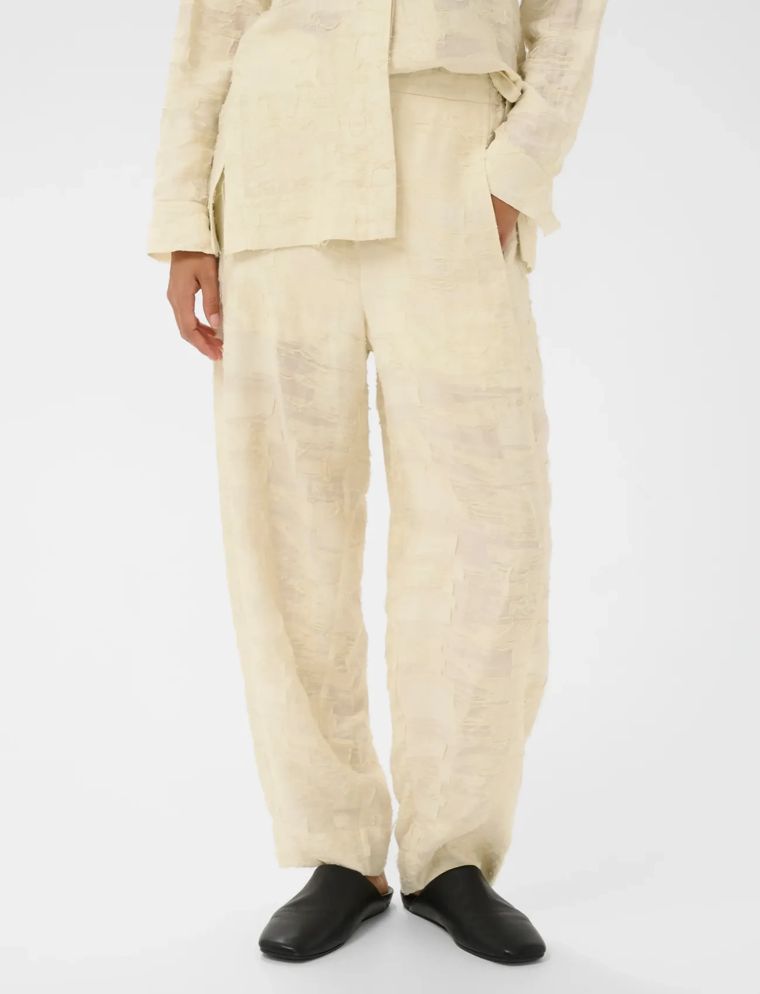 InWear LENNONIW PANT - Mallistot - WHISPER WHITE / cream