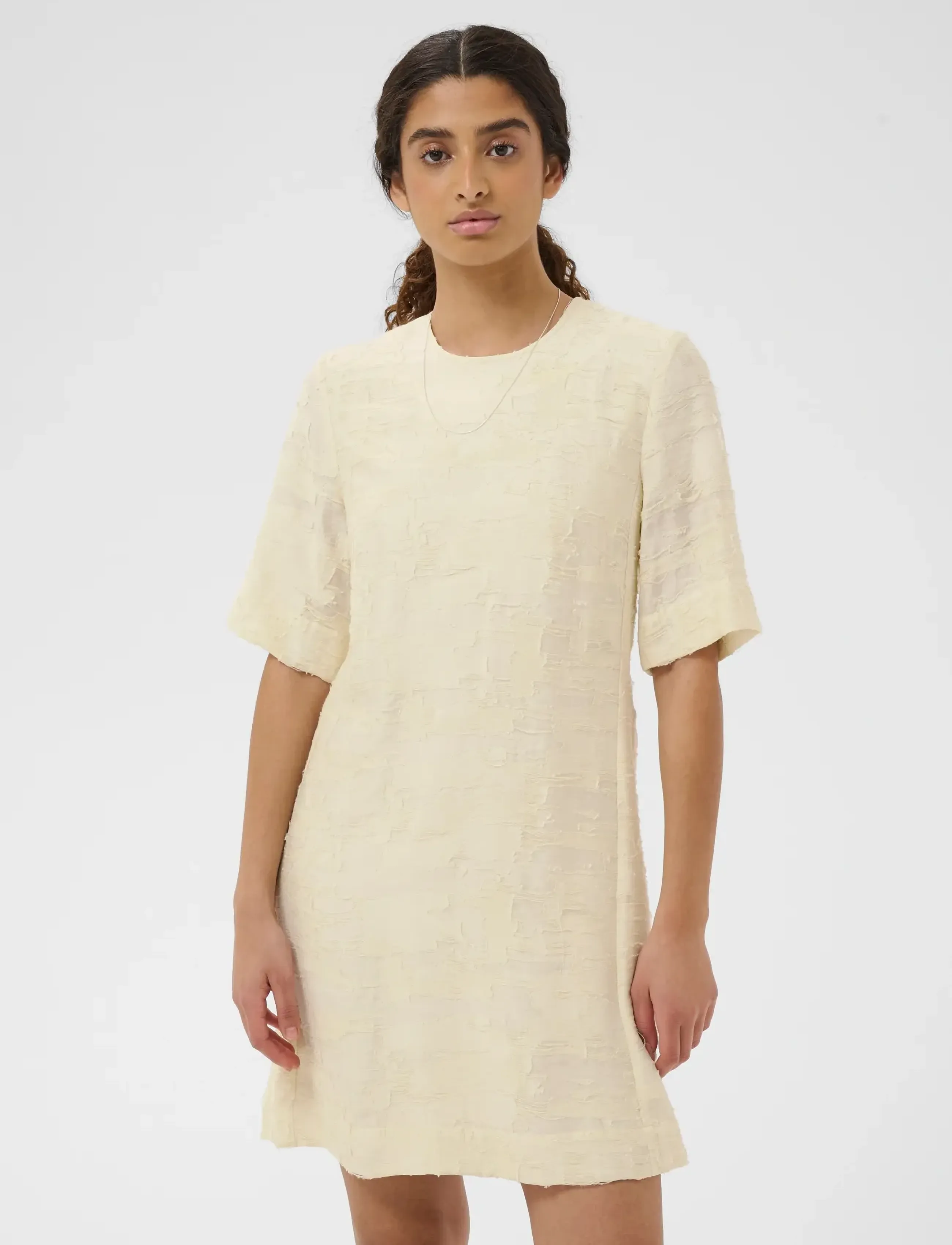 InWear LENNONIW SHORT DRESS - Okazje - WHISPER WHITE / cream