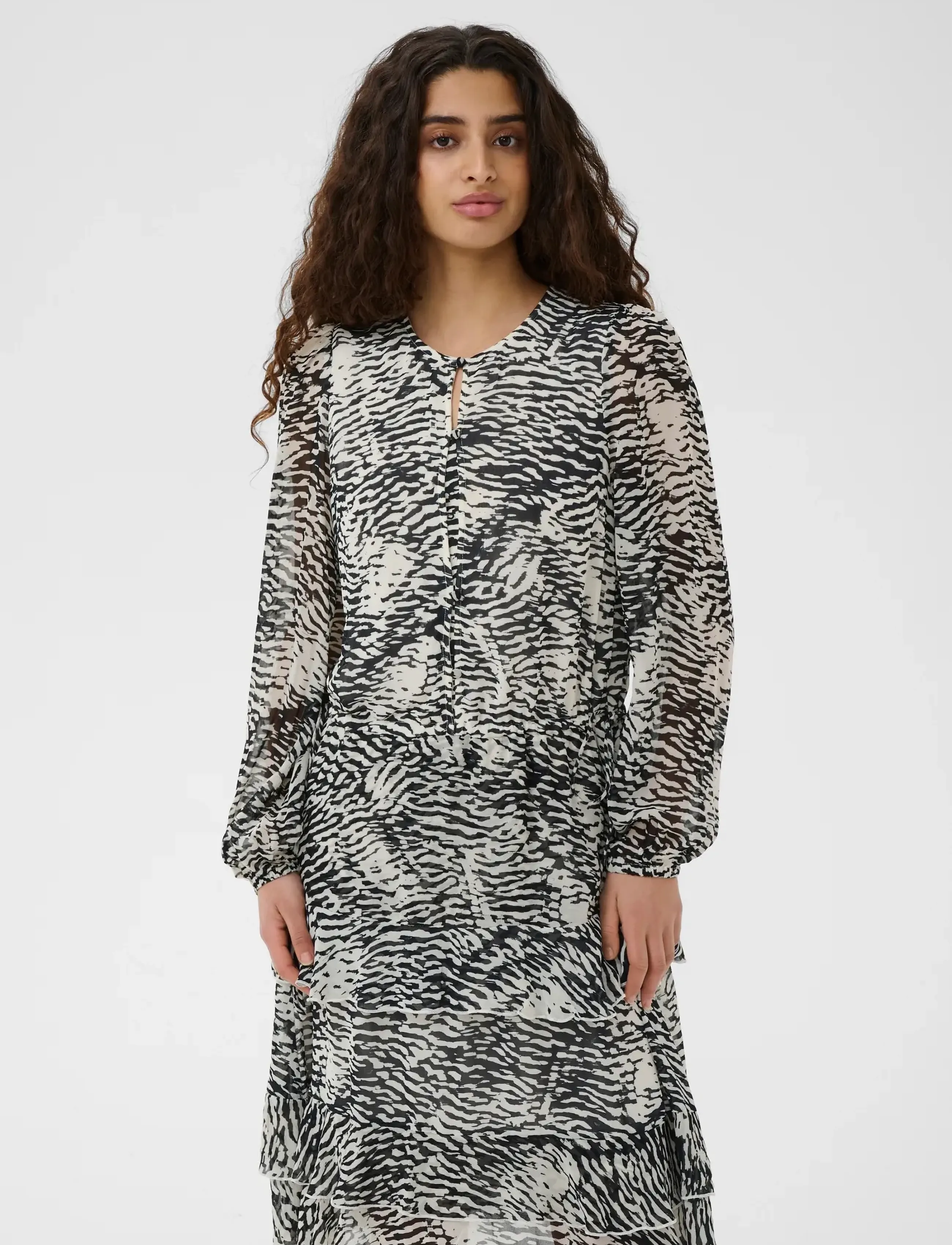 InWear - LYONIW SHORT DRESS - sommerkjoler - black wavy structure - 4